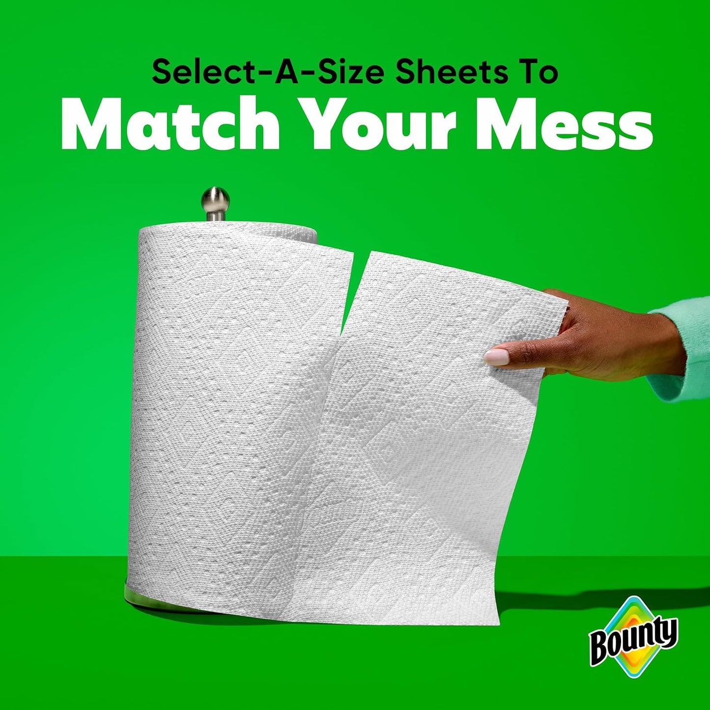 Bounty Select-A-Size Paper Towels, White, 8 Triple Rolls = 24 Regular Roll