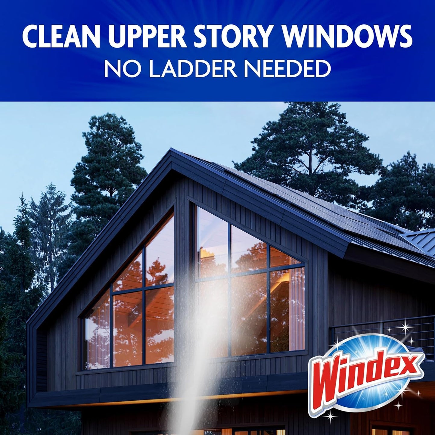 Windex Outdoor Window and Glass Cleaner for Hose Ammonia Free, Concentrated Formula for Deep Outdoor Clean, Patio Cleaner, Compatible With All Hoses, 32 Fl Oz (Pack of 2)