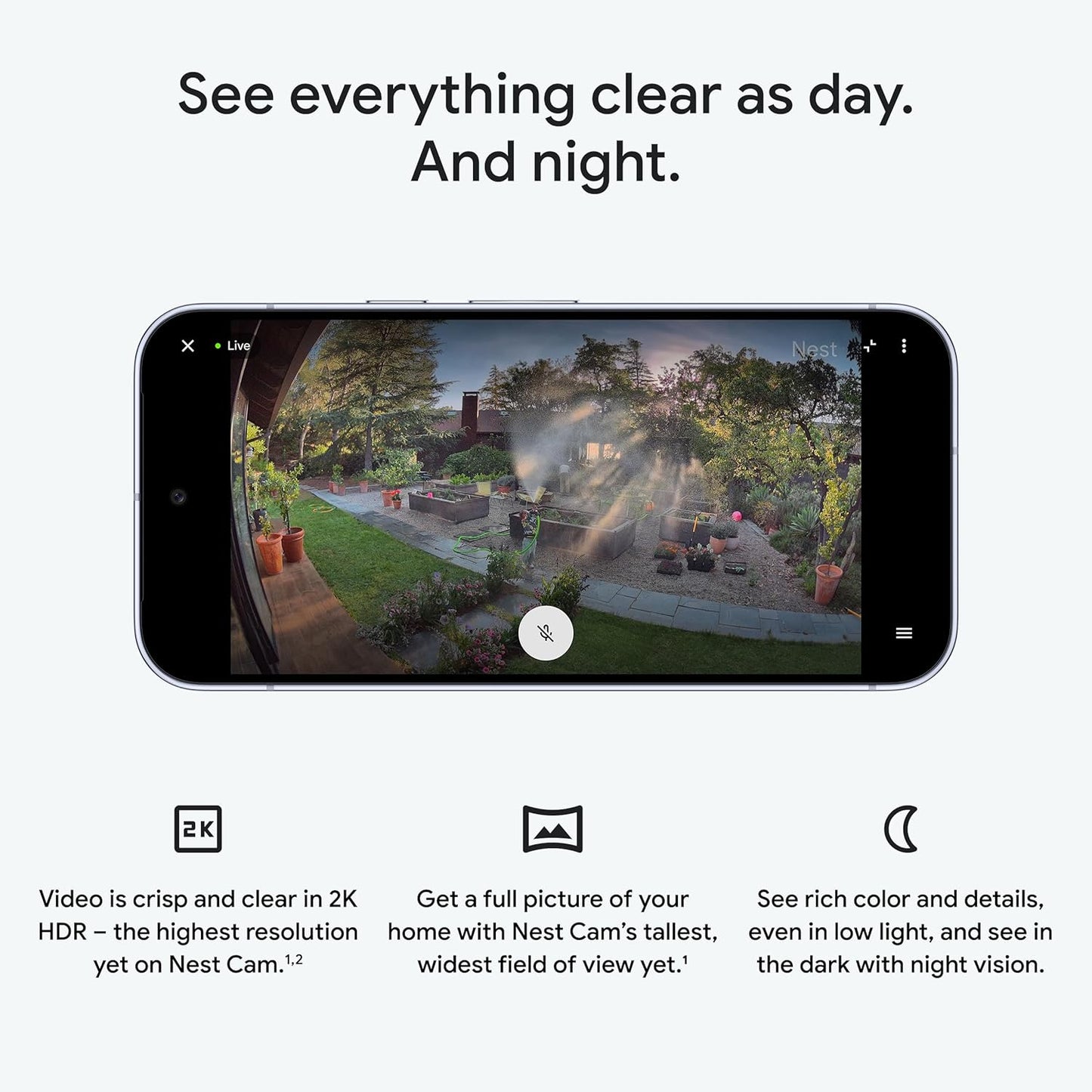 Google Nest Cam Outdoor (Wired, 2nd Gen) - 2 Pack - Security Camera with 2K Video and Gemini, Night Vision, 2-Way Audio - Works with Google Home - 2025 Model - Snow