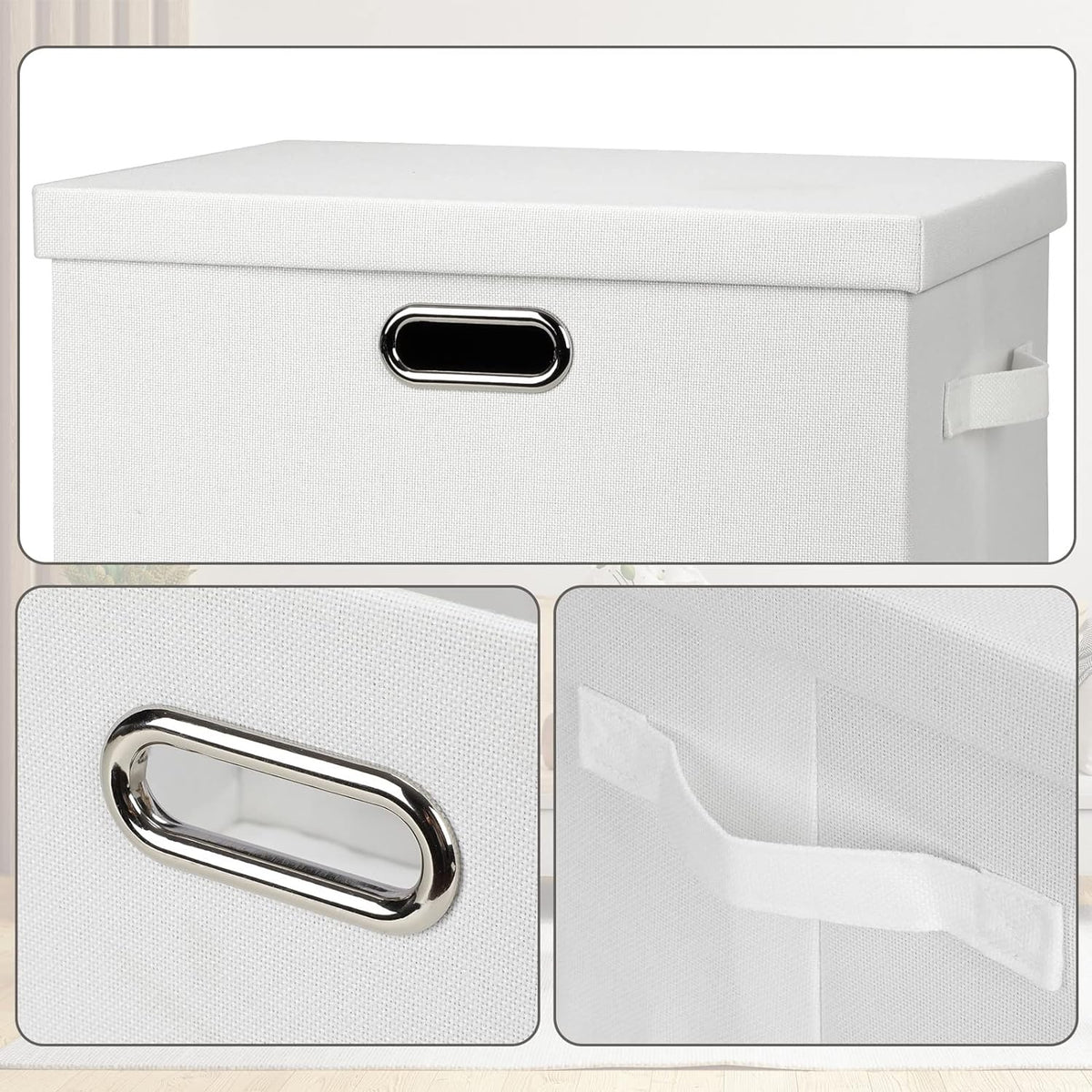 Storage Bins with Lids Fabric Closet Organizers Cubes Office Organization