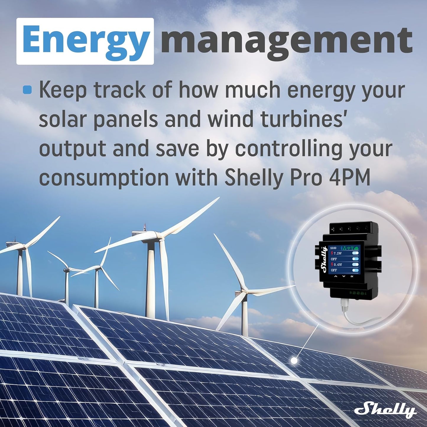 Shelly Pro 4PM | Wi-Fi & LAN, 4-Channel Smart Relay with Power Metering | Home Automation | Compatible with Alexa & Google Home | iOS Android App| Remote Appliances Control and Monitoring