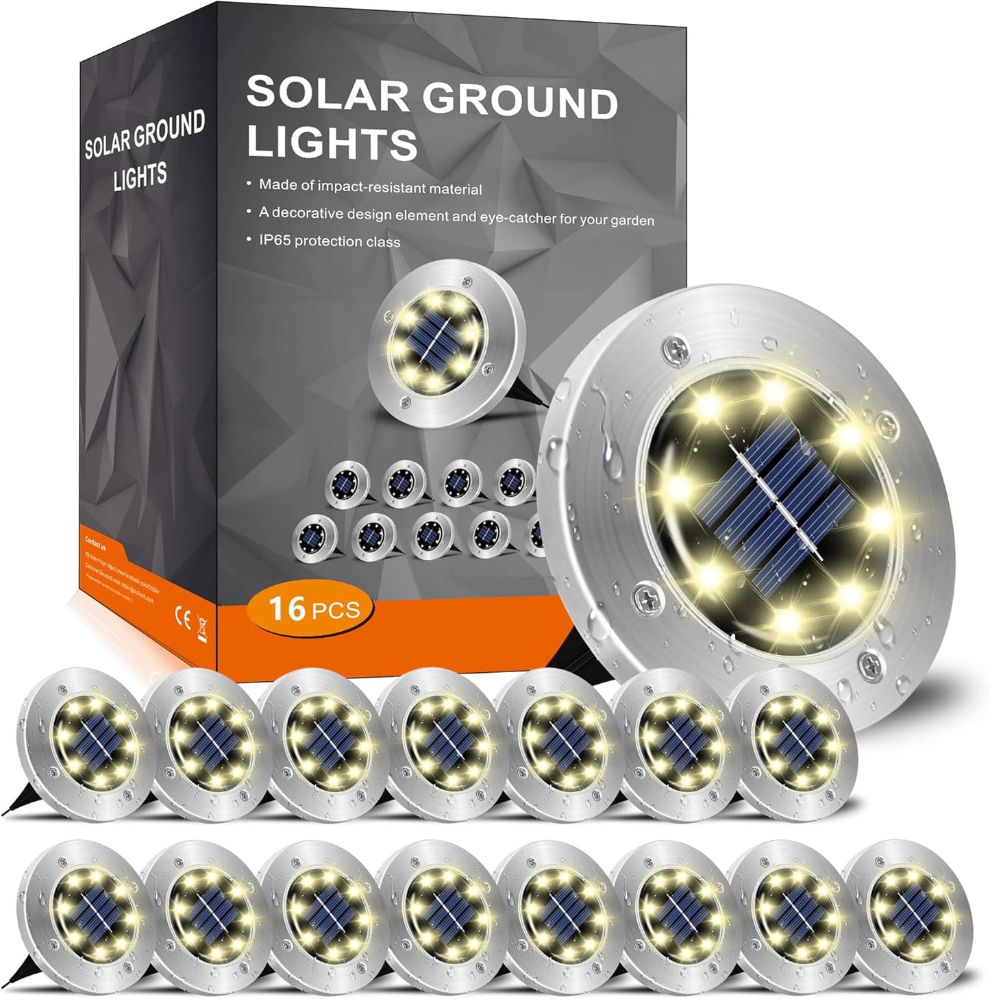 INCX 4.6 inch Solar Lights Outdoor Waterproof,12 Pack Solar Lights for Outside, Solar Garden Lights Landscape Lighting for Patio Pathway Lawn Yard Deck Driveway Walkway, Warm White
