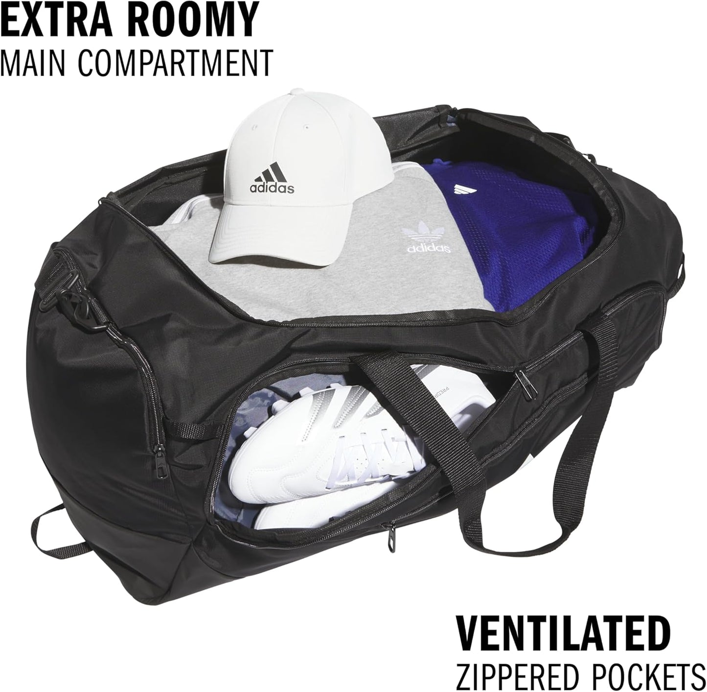 adidas Defender 5 Duffel Bag for Sports, Gym and Travel