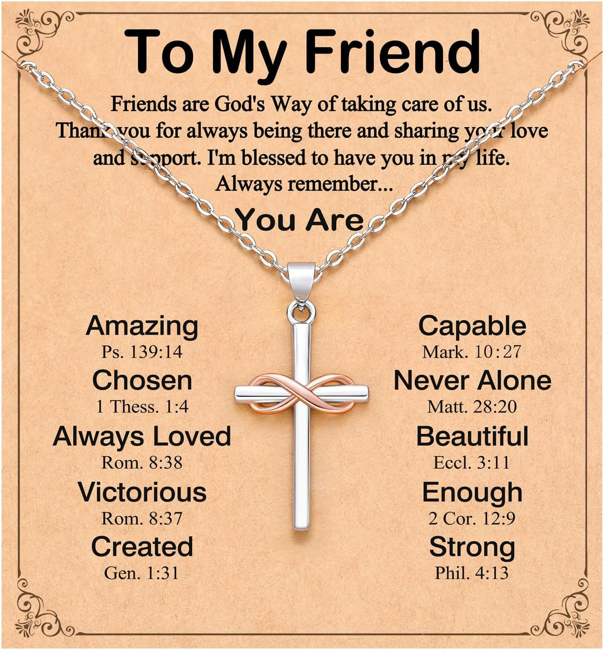 UPROMI To My Friend/Sister in Christ/Granddaughter/Daughter/Niece Gifts