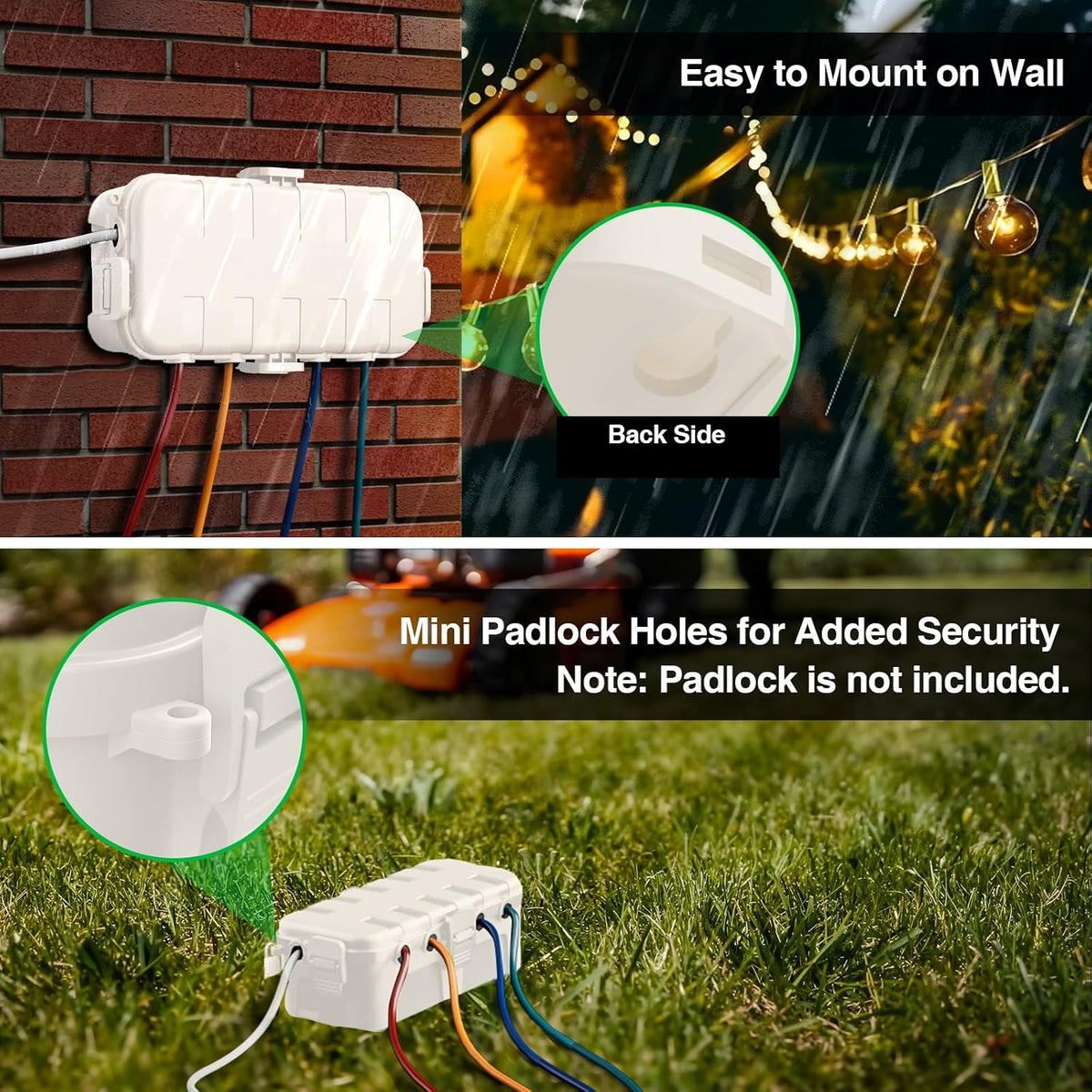 RESTMO Outdoor Electrical Box Waterproof, Extension Cord Cover