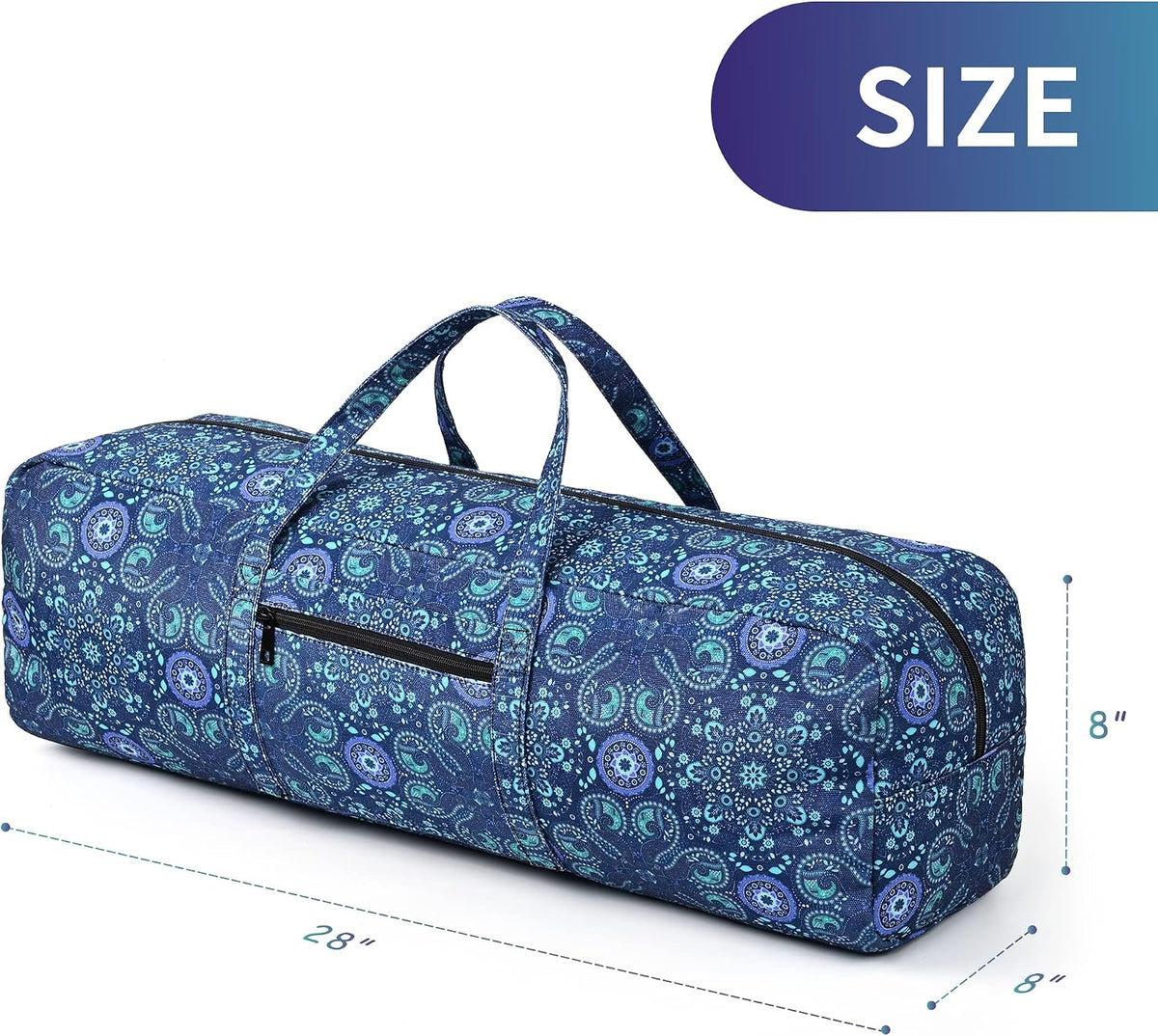 Boulder Bee | Yoga Mat Bag | Large Yoga Mat Carrier with Wet Pocket | Yoga Gifts | Gym Tote Bag for Women