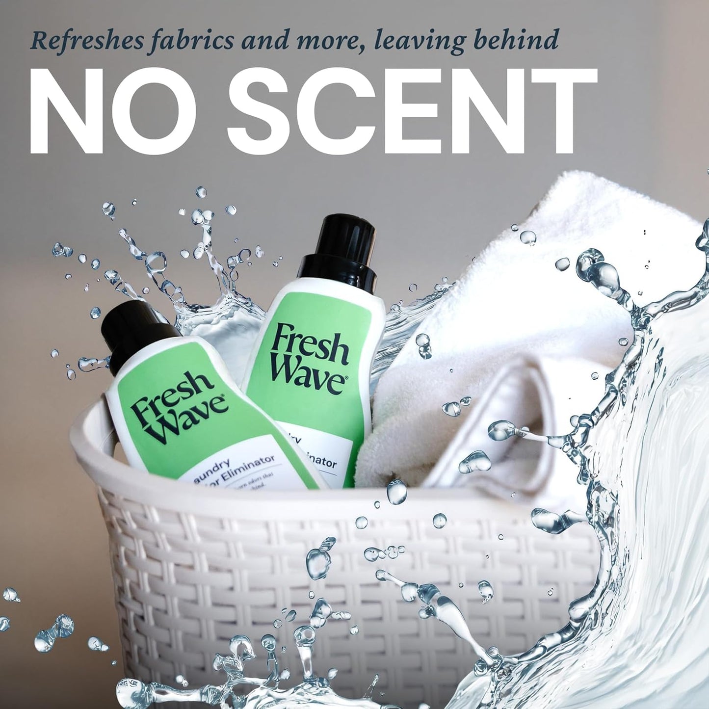 Fresh Wave Odor Removing Laundry Booster, 24 fl. Oz. | Laundry Scent Booster | Safer Odor Relief | Natural Plant-Based Odor Eliminator | Pet Bedding, Activewear, Blankets, Clothes & Fabrics