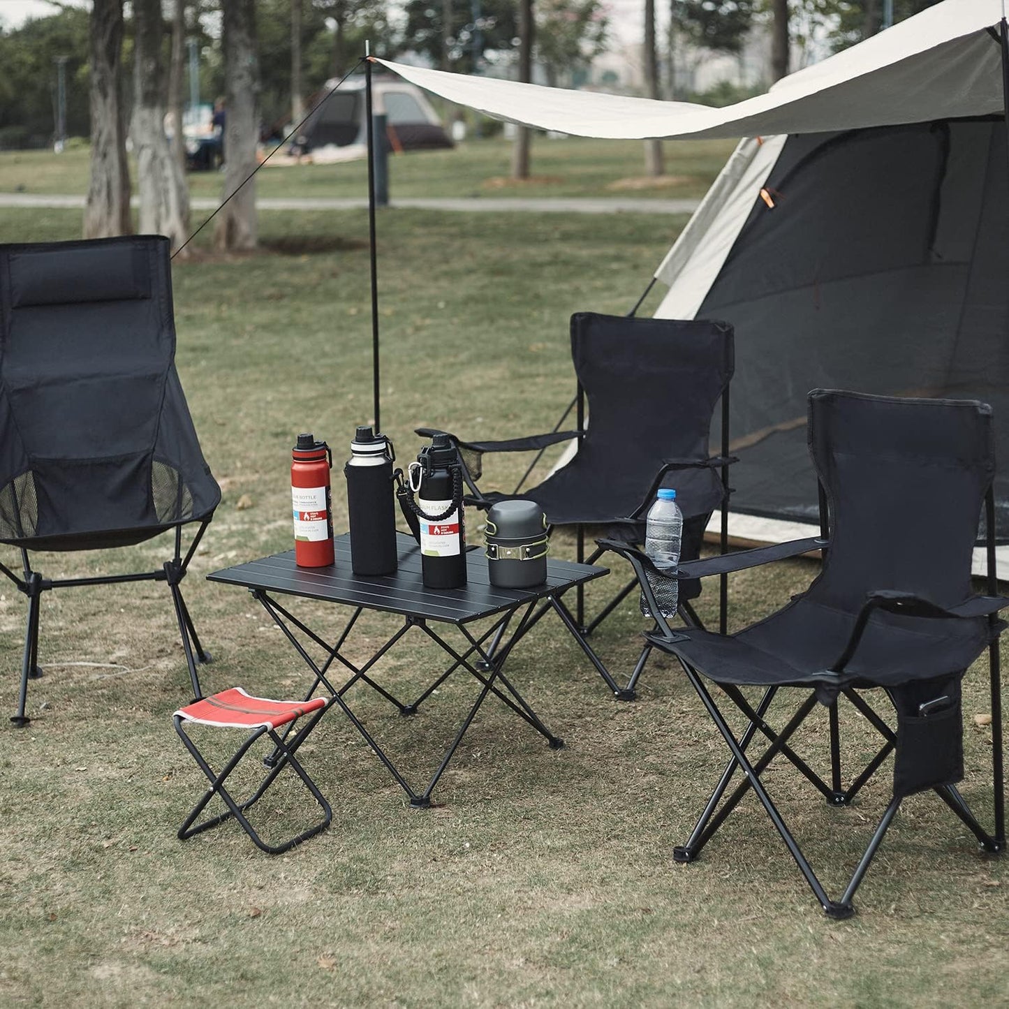 Damei century 4Pack Folding Camping Chairs, Portable for Beach, Lawn, Yard