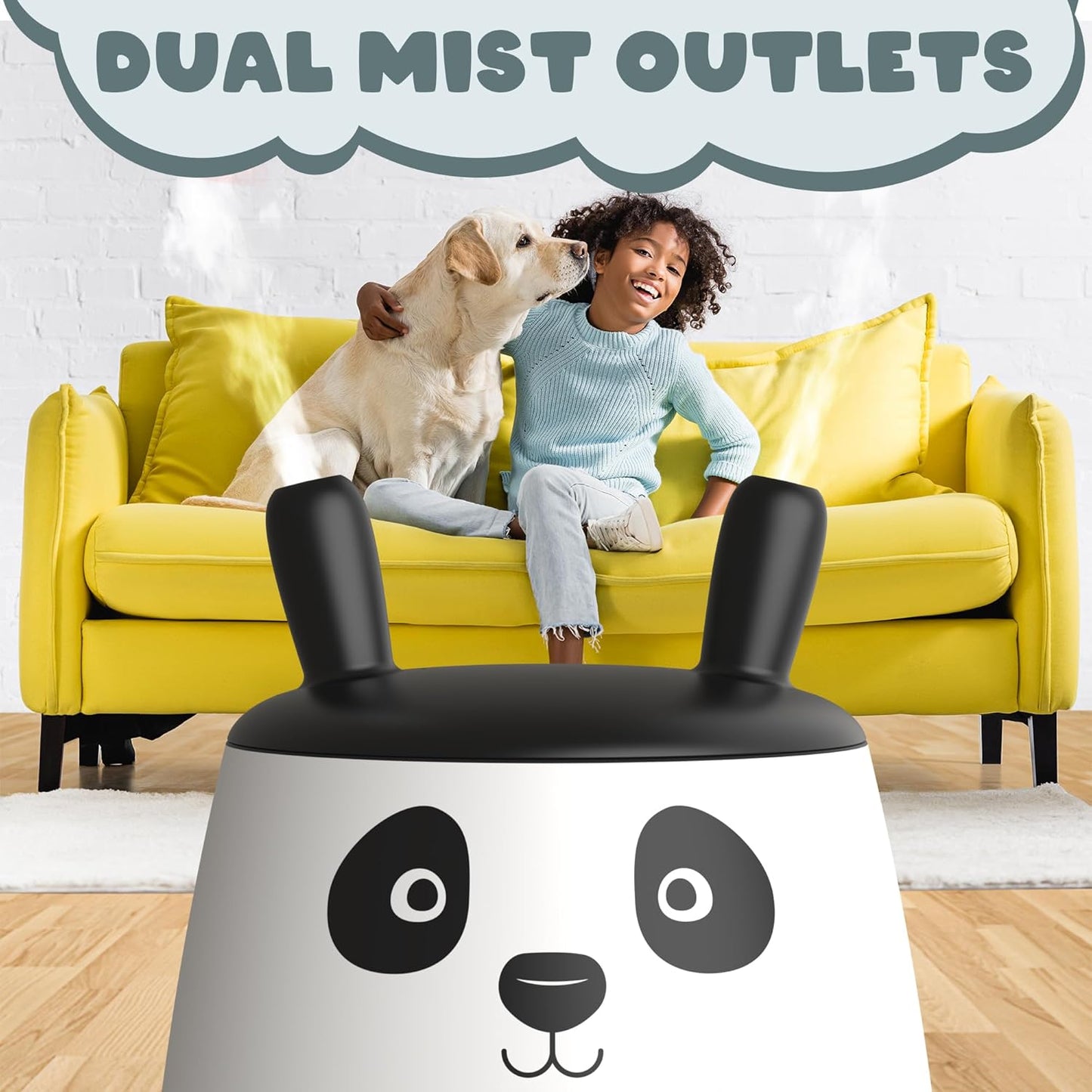 Everlasting Comfort 2.5L Kids Humidifiers for Bedroom - Easy to Clean 24HR Runtime No-Filter Quiet Kids & Baby Humidifier for Nursery, Home, Plants, Allergies, Dry Skin, Congestion, Indoor