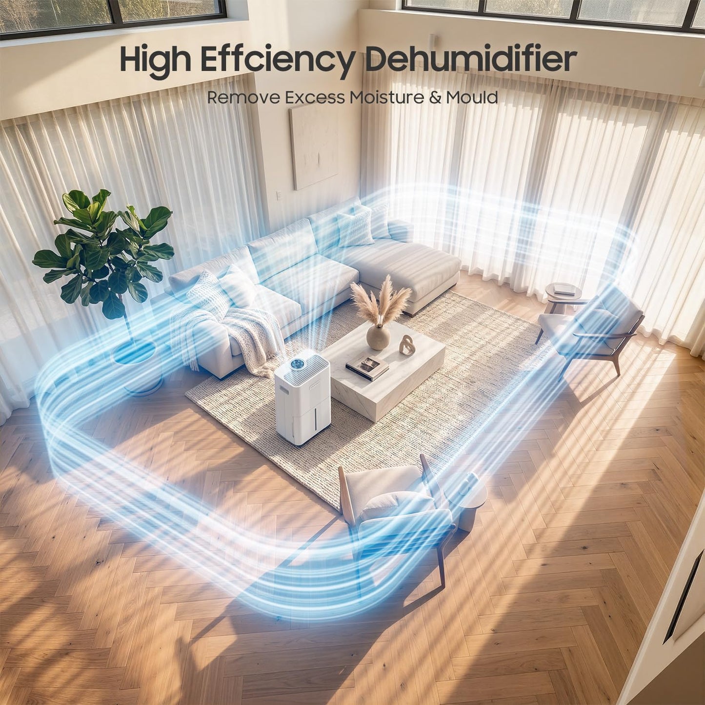 1600 Sq.ft Dehumidifier for Basement,21 Pints Dehumidifiers for Home with Drain Hose,3 Modes, 24H Timer,Washable Filter, Intelligent Humidistat for Bedroom, Bathroom, Large Room