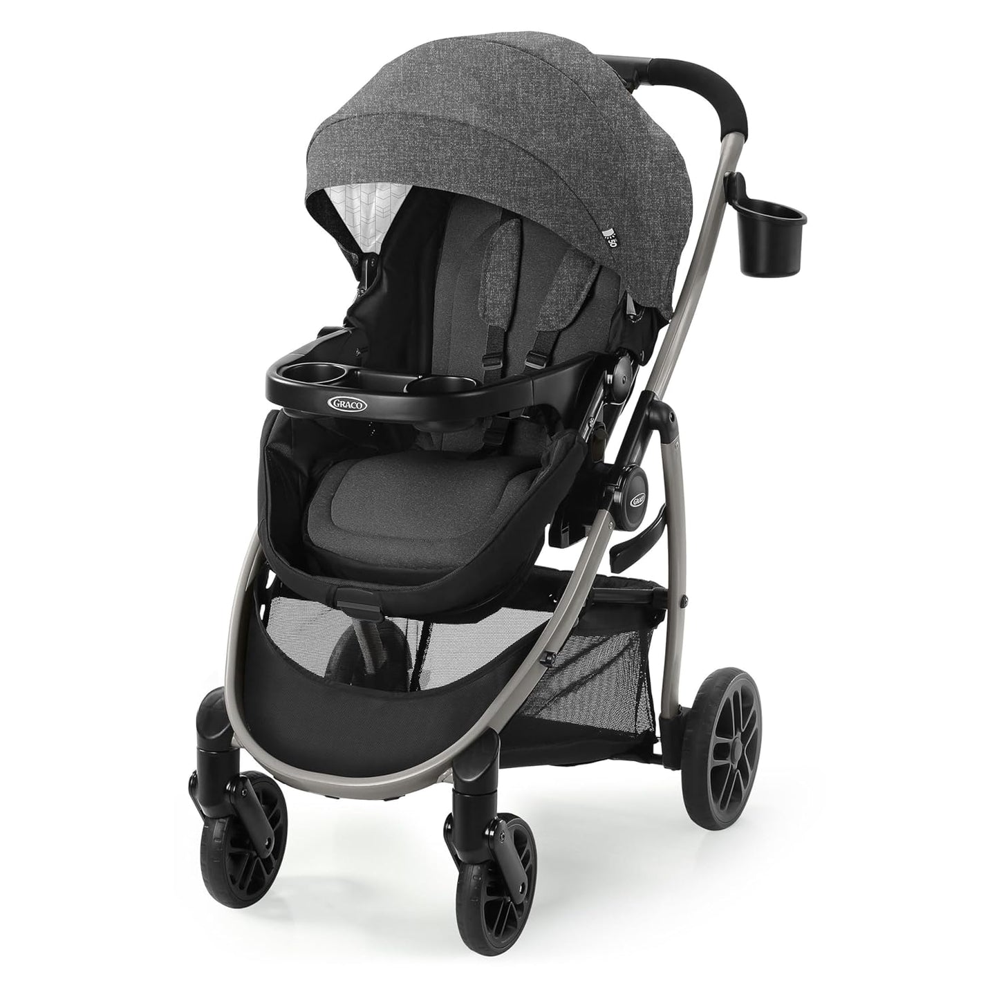 Graco Modes Pramette Stroller, 3-in-1 Baby Stroller, 3 Modes: Infant Car Seat Carrier (Car Seat Not Included), Infant Pramette to Toddler Stroller with Reversible Seat and One-Hand Fold, Redmond