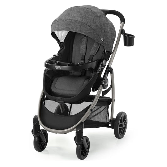 Graco Modes Pramette Stroller, 3-in-1 Baby Stroller, 3 Modes: Infant Car Seat Carrier (Car Seat Not Included), Infant Pramette to Toddler Stroller with Reversible Seat and One-Hand Fold, Redmond