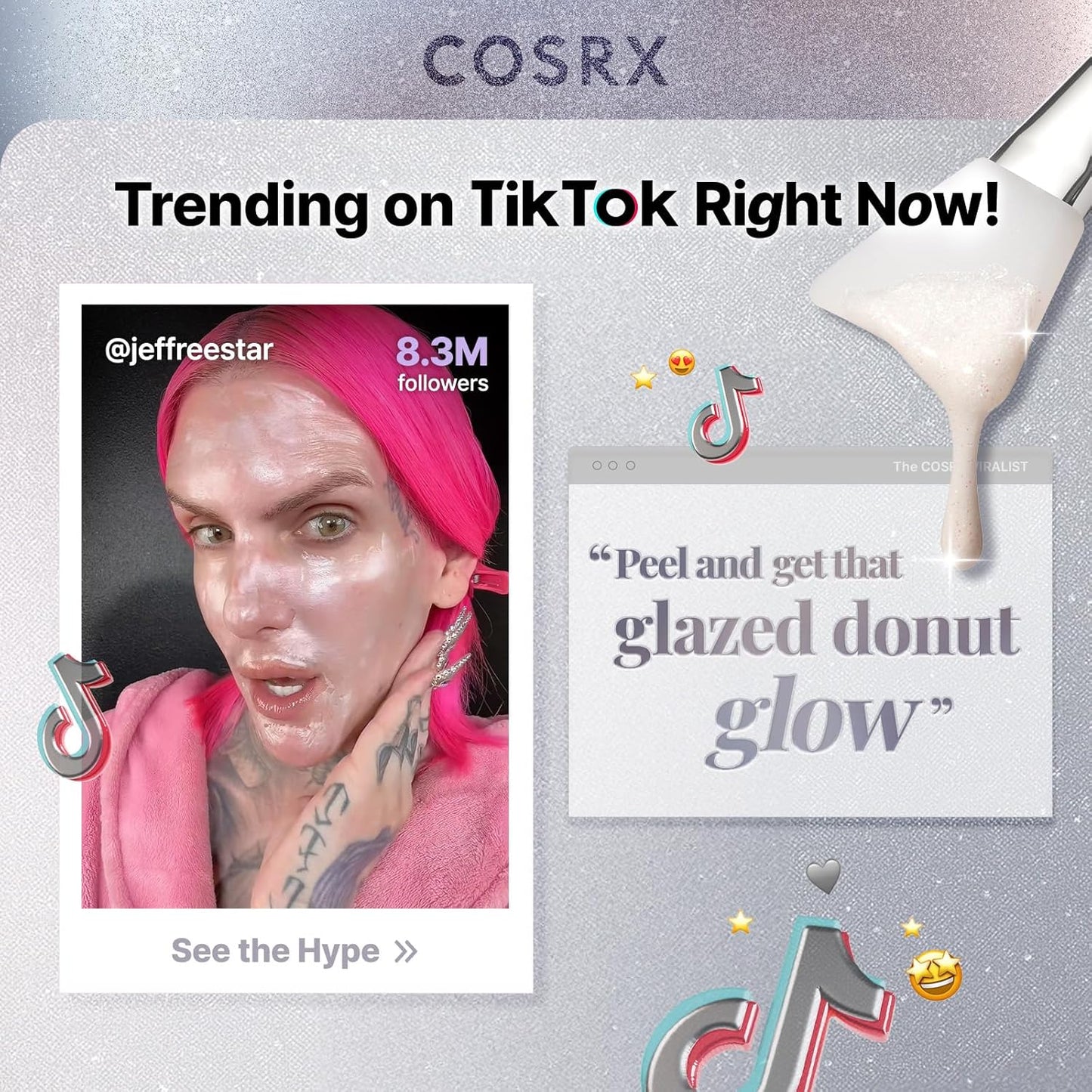 COSRX PDRN EXOSOME Glaze Wrapping Mask with SALMON DNA PDRN, +123% Skin Hydration, Instant Glow, Easy Peel-Off Overnight Mask, Elasticity & Firmness Care, Korean Skin Care, 1.69 fl. Oz