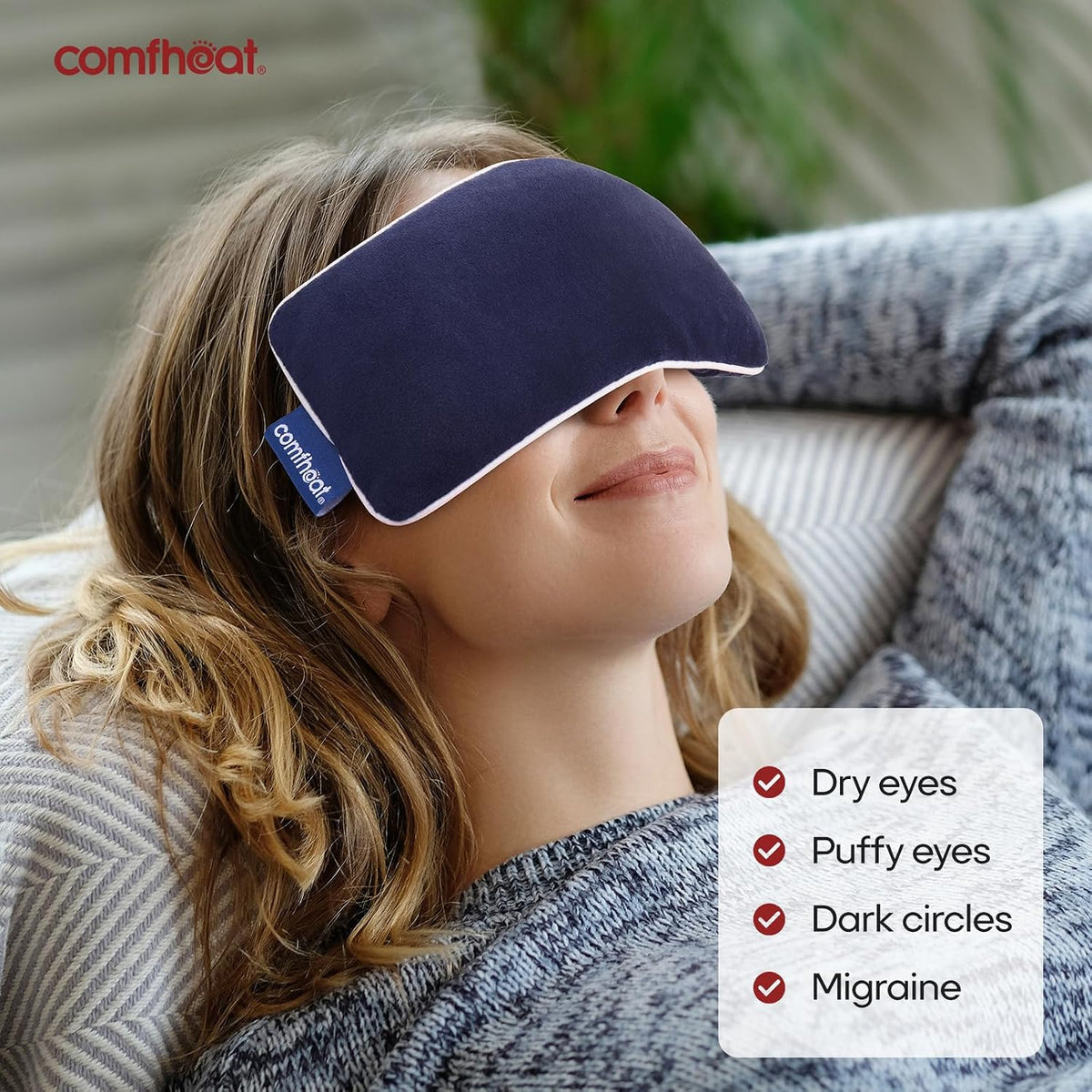 Unscented Weighted Eye Pillow - Soft Plush Removable Cover