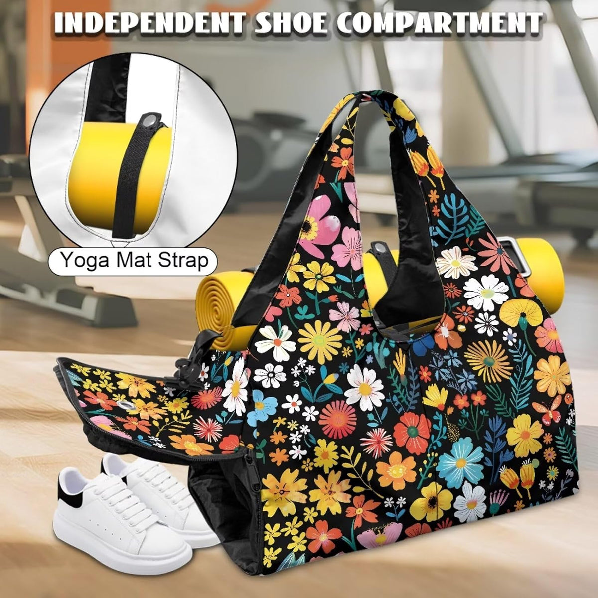 Yoga Mat Bag for Men Women Canvas Yoga Mat Carrier Take In Out Mat Easily for Beach Swim Bags Pool Sports Gym