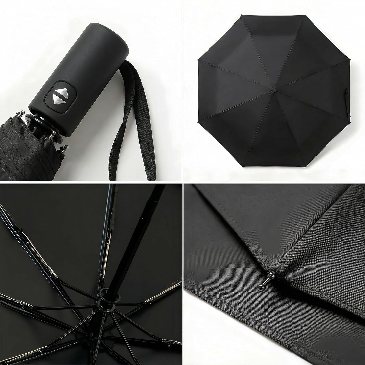 BAODINI Small UV Protection Travel Umbrella Compact for Rain and Sun UPF 50+ Windproof Portable 42 inch Umbrella for Women and Men