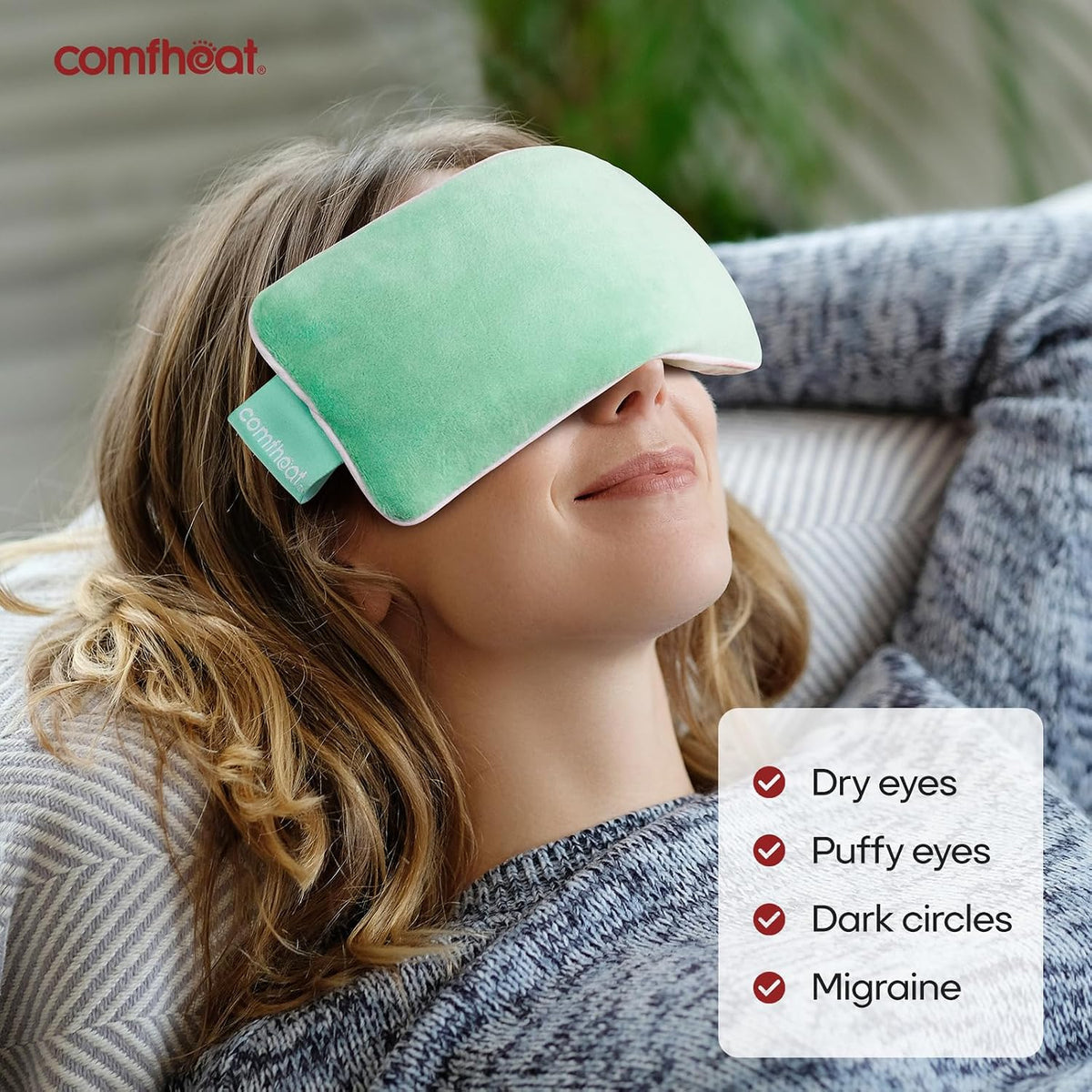 Unscented Weighted Eye Pillow, Soft Plush Removable Cover