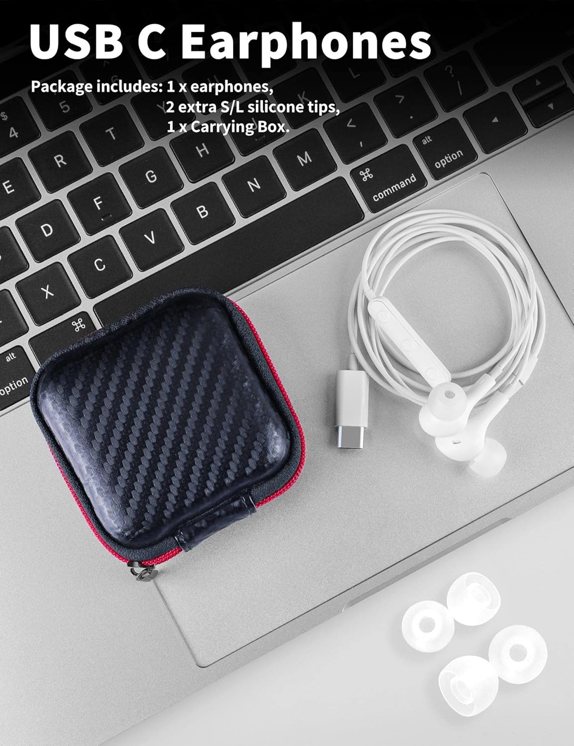 USB C Headphone for Samsung S26 S25 FE S24 A16 A17 Wired Earbuds Magnetic in-Ear Type C Earphone with Microphone Volume Control Bass Stereo Noise Canceling for iPhone 17 Pro Max 16 16e 15 Pixel 10a 9a