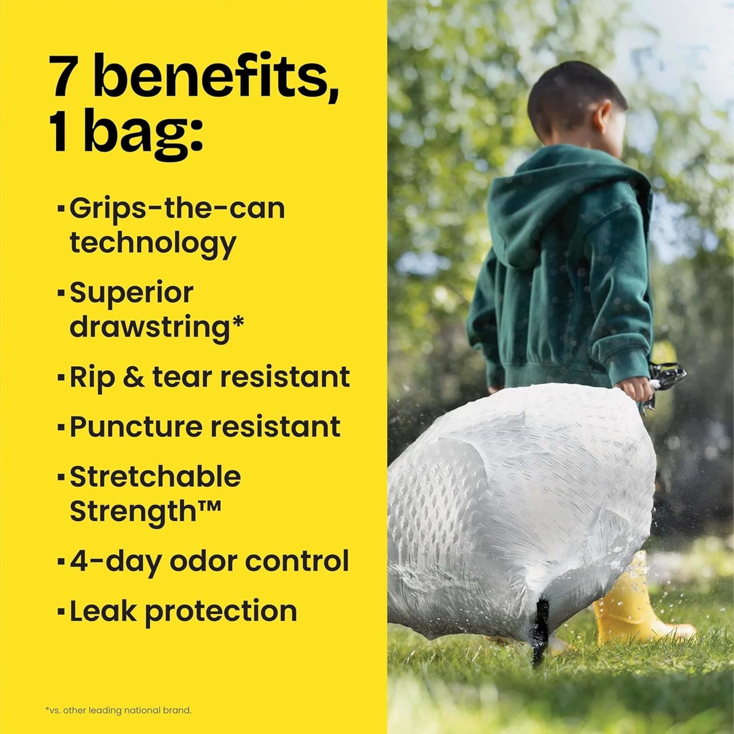 Glad ForceFlex Tall Kitchen Trash Bags, 13 Gallon, Gain Lavender, 80 Count (Package May Vary)