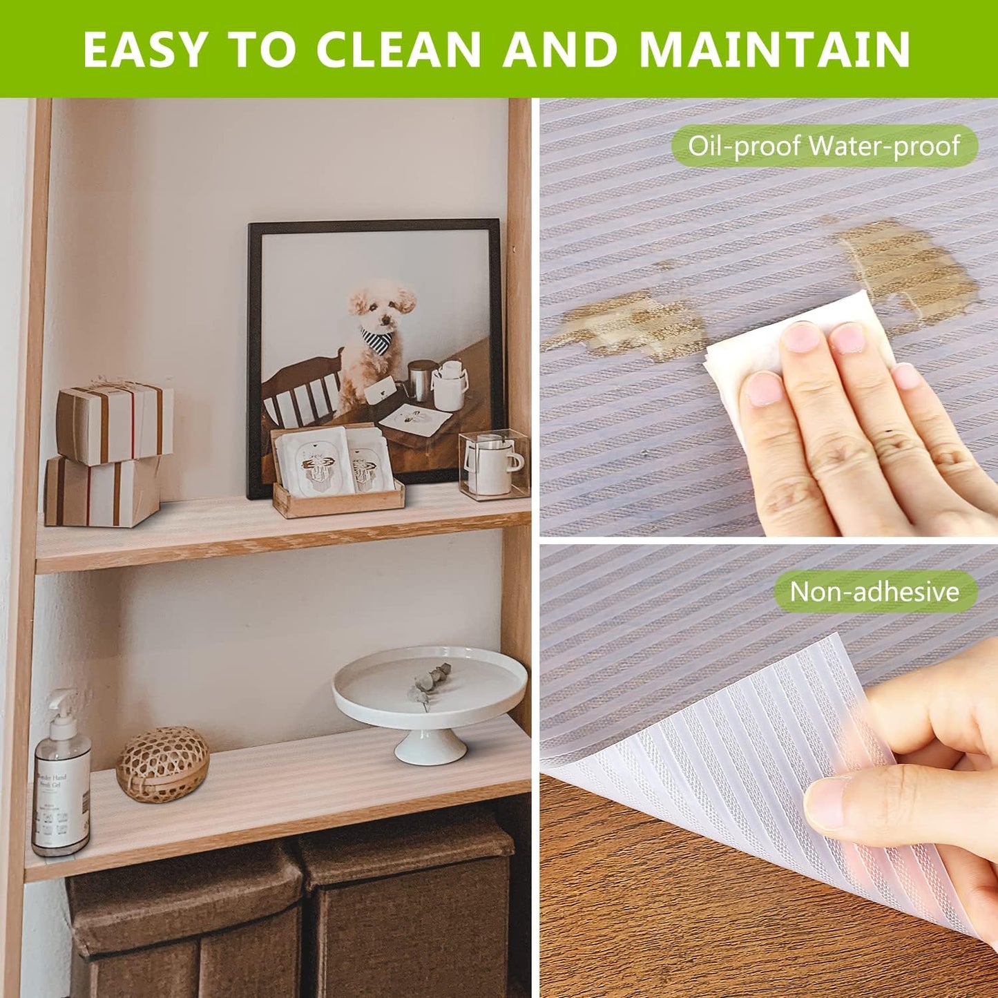Drawer and Shelf Liner, Shelf Liner Non Adhesive Refrigerator Mats Washable, No Odor Plastic Pantry Liners Wire Shelf Paper Drawer Liner for Cupboard Kitchen (Transparent, 11.8 x 236.2 inches)