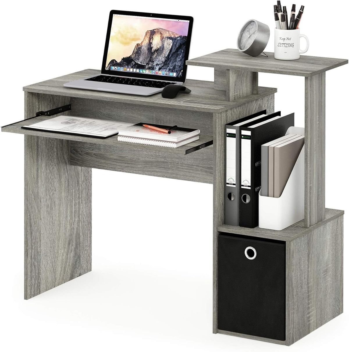 Furinno Econ Multipurpose Home Office Computer Writing Desk, regular, Dark Walnut