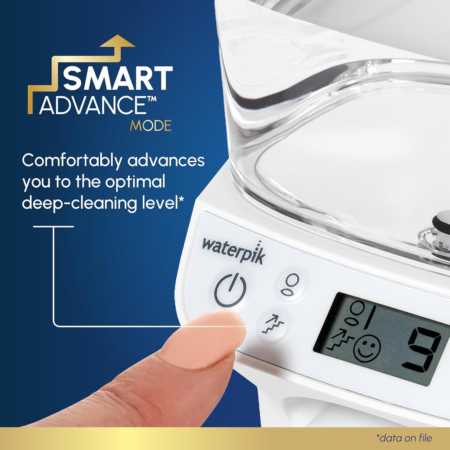 Waterpik Promax Water Flosser with SmartAdvance Mode for Daily Gum Health and Cleaning Teeth, Braces, Implants, ADA Accepted, Small Quiet Design, Electric Flosser with 10 Settings, 5 Tips, WF-23