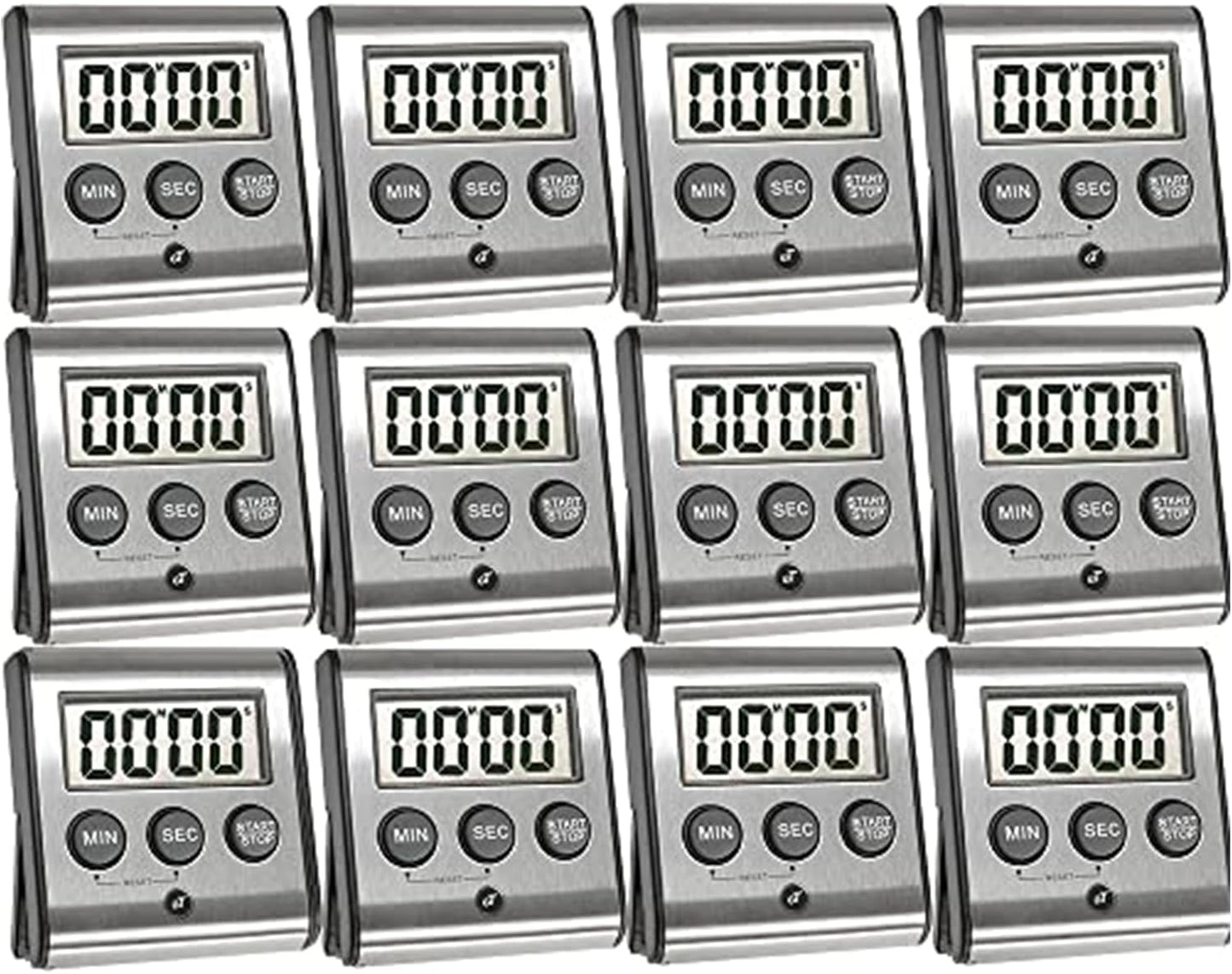 Elegant Digital Kitchen Timer, Stainless Steel Model eT-23, Super Strong Magnetic Back, Loud Alarm, Large Display, Auto Memory, Auto Shut-Off by eTradewinds