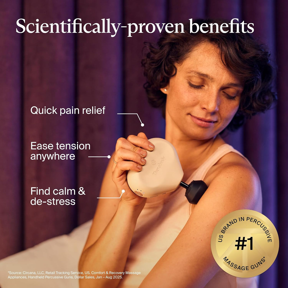 TheraGun Therabody Mini 3rd Gen Massage Gun | Travel Essential, Oat