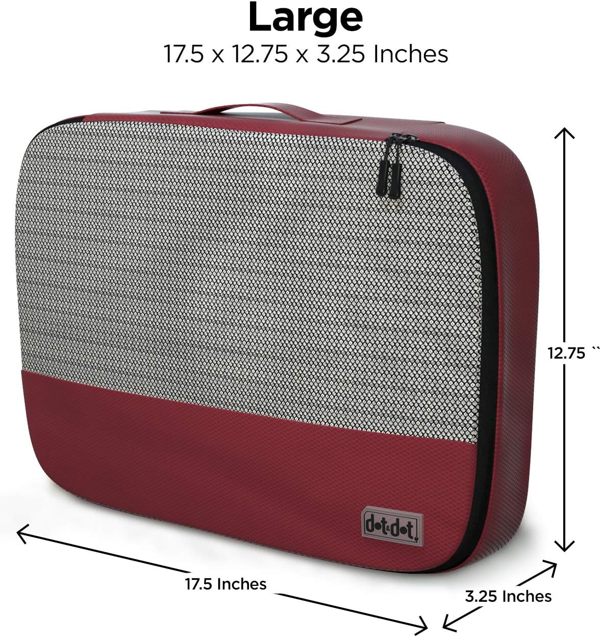 Large Packing Cubes for Travel - 5pc Packing Cubes for Suitcases - Lightweight Luggage Organizer Bags (Non-Compression)