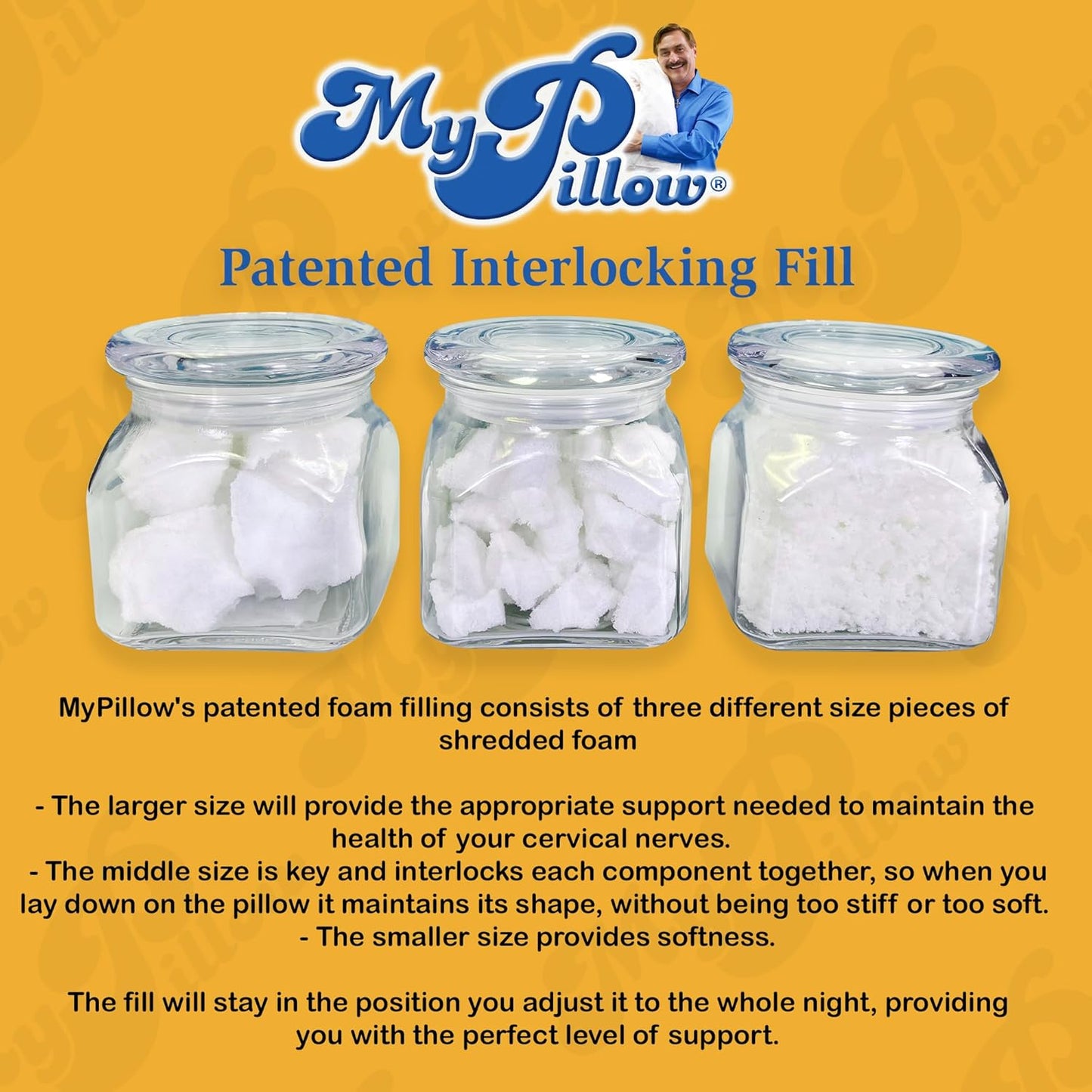 MyPillow Bedding Bed Pillows for Sleeping Standard Size, Set of 2, Back, Stomach or Side Sleepers - My Pillow Classic Pillow (Standard, Medium)
