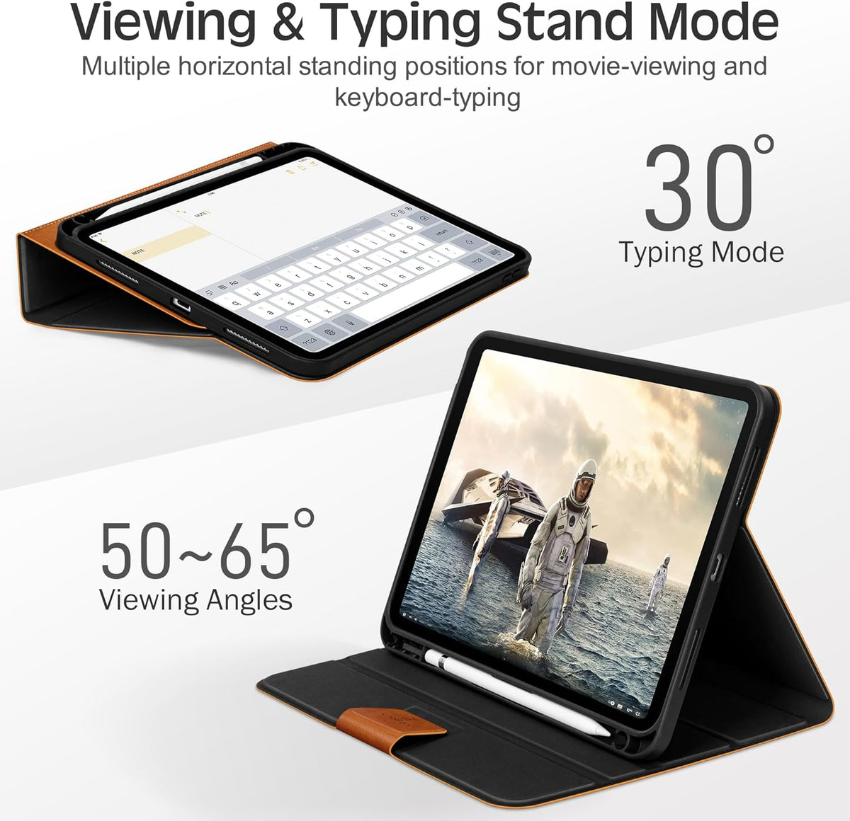 KingBlanc Book-Style Case for iPad (A16) 11th Gen 11", iPad 10th Gen 10.9"