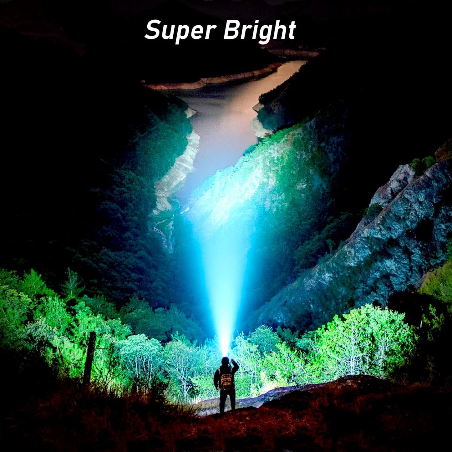 Blukar LED Headlamp Rechargeable,2000L High Lumen Super Bright Dimmable Headlight Flashlight with Motion Sensor- 8 Modes,Spotlight&Floodlight,IPX5 Waterproof for Camping,Hiking,Running,Fishing -2 Pack