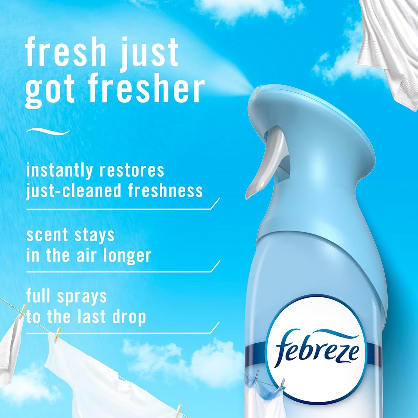 Febreze New & Improved Air Mist Scent Mix, Air Freshener, Home and Kitchen Essentials, Odor Fighting Room Spray, 8.1 oz bottle, 3 Count
