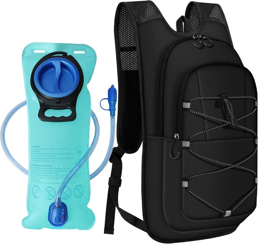 MIYCOO Hydration Backpack - Lightweight Hiking Water Backpack with 2L Water Bladder, Running Hydration Vest Backpack for Men Women, Hydration Pack for Hiking, Cycling, Climbing