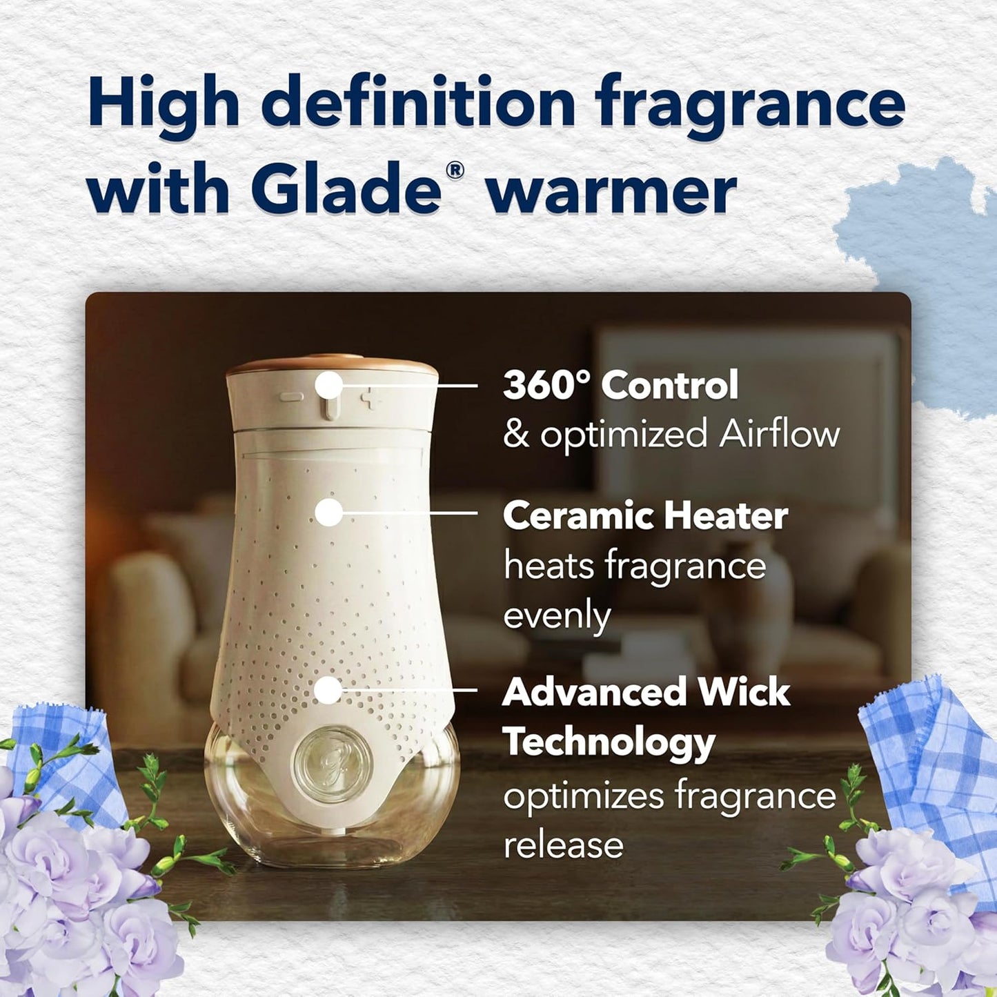 Glade PlugIns Refills Air Freshener, Scented and Essential Oils for Home and Bathroom, Clean Linen, 6.7 Fl Oz, 10 Count