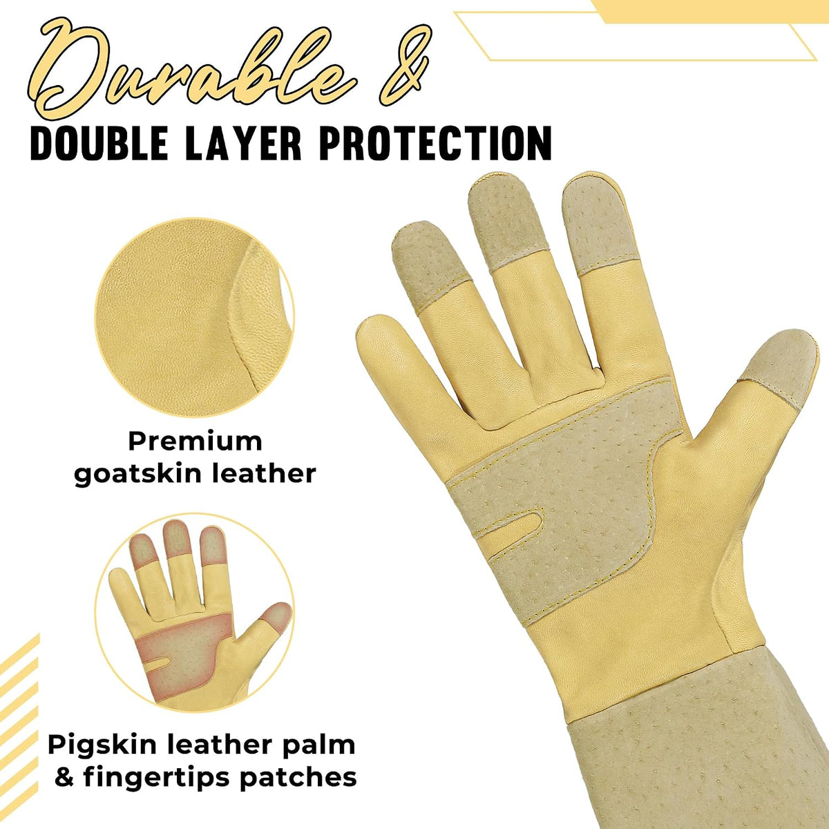 HANDLANDY Rose Pruning Gloves for Men Women, Thorn Proof Gardening Gloves