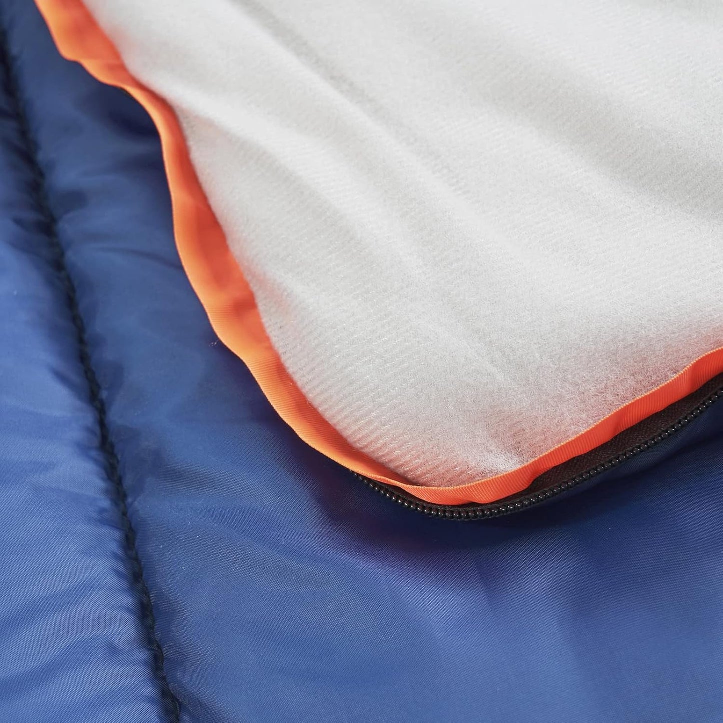 Amazon Basics 30°F Cool Weather Sleeping Bag for Adults, Warm and Comfortable, Compact Lightweight, 75" x 33", Blue