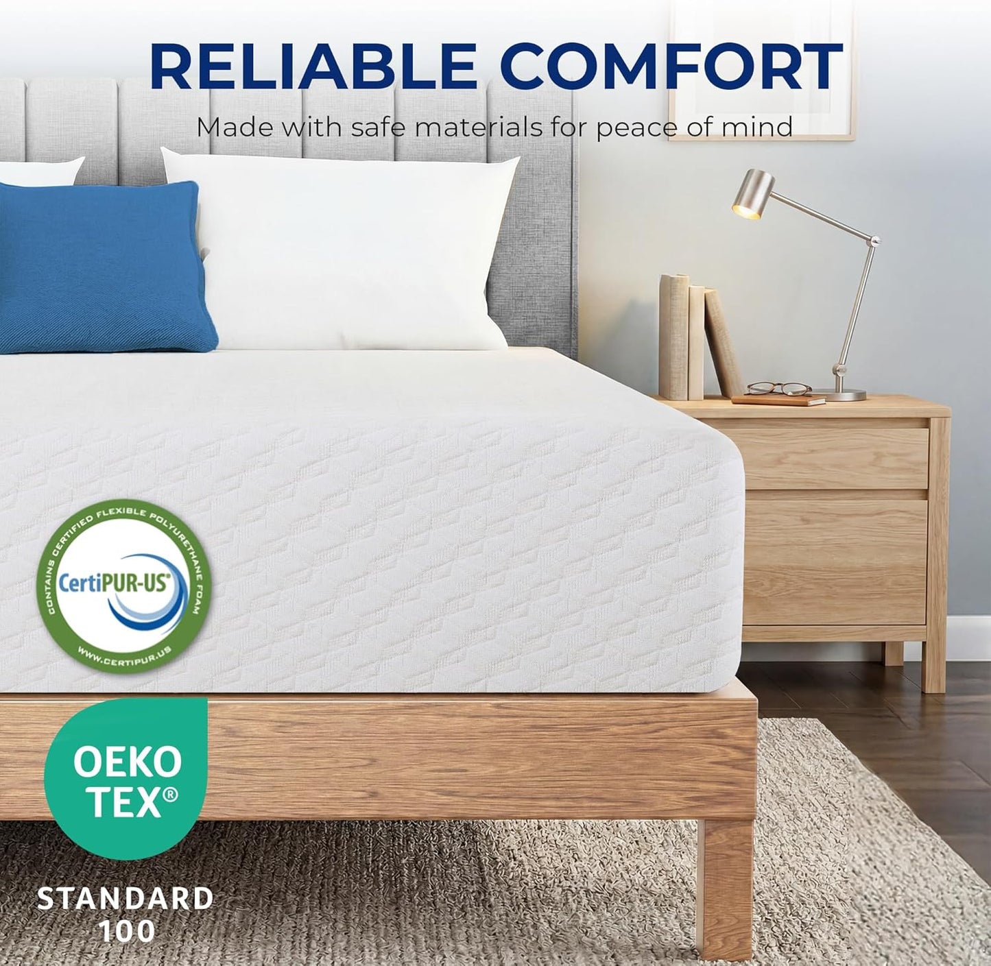 Neo Sleep 8 Inch Full Cooling Gel Memory Foam Mattress, Medium Feel Comfort & Support with Pressure Relief, Breathable Memory Foam, CertiPUR-US Certified, Mattress in a Box (Full, 8 in)