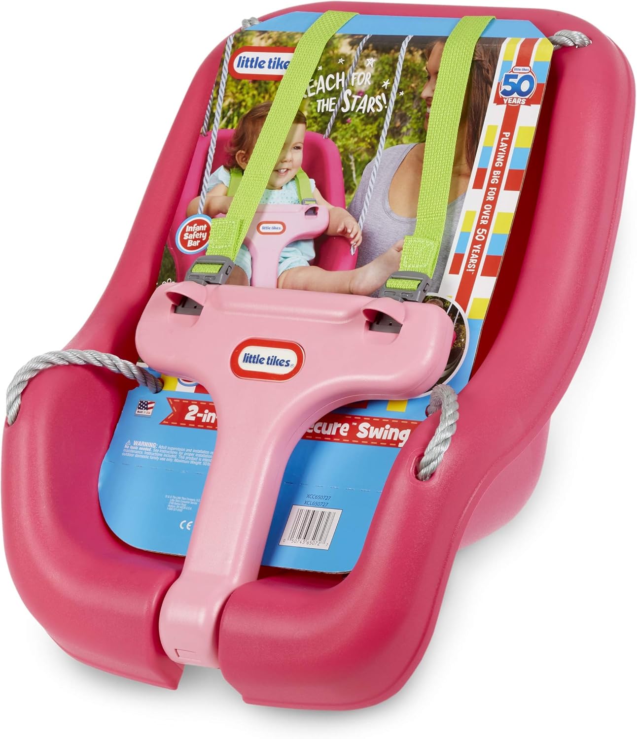Little Tikes 2-in-1 Snug 'n Secure Swing Magenta