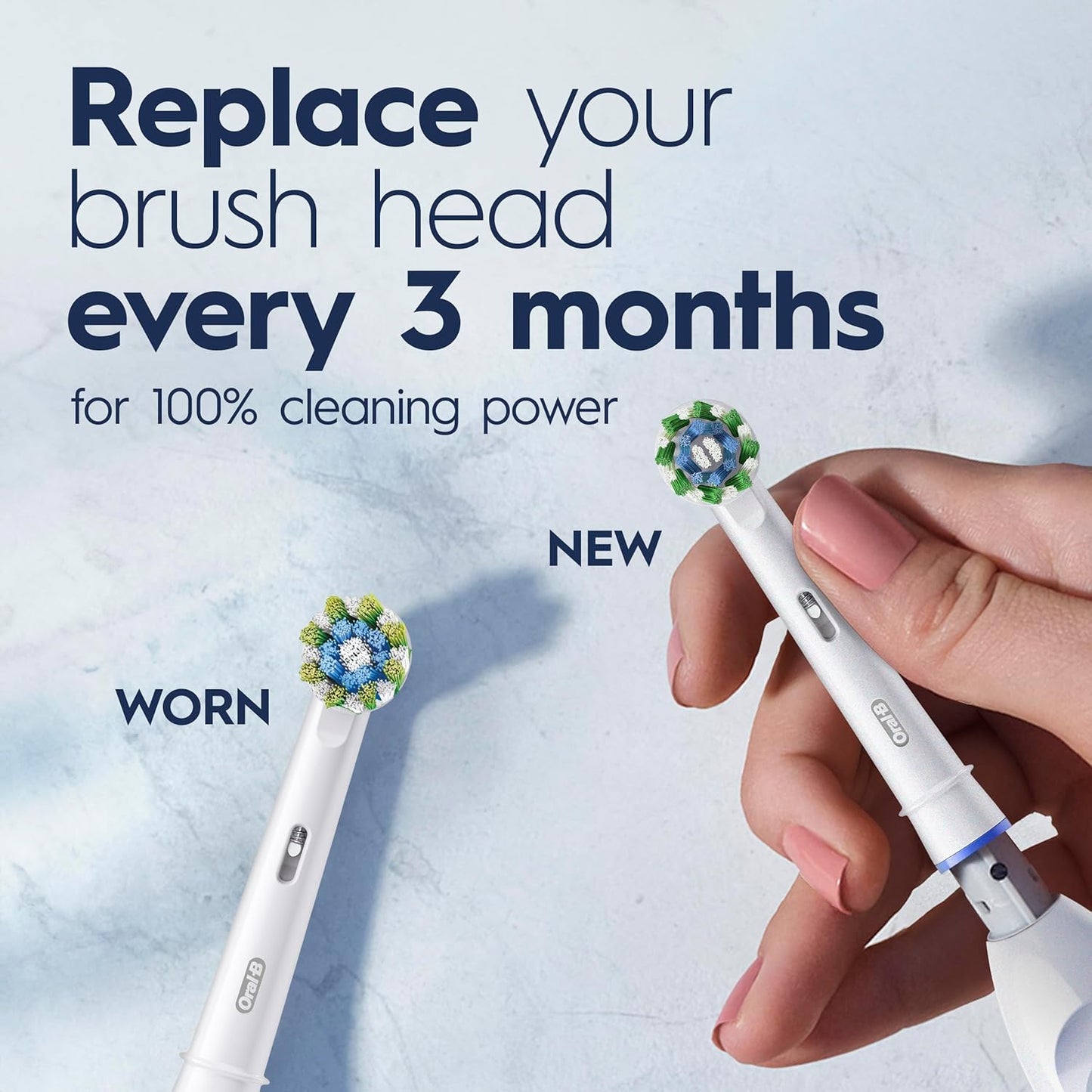 Oral-B Pro 100 3D White, Battery Toothbrush, White