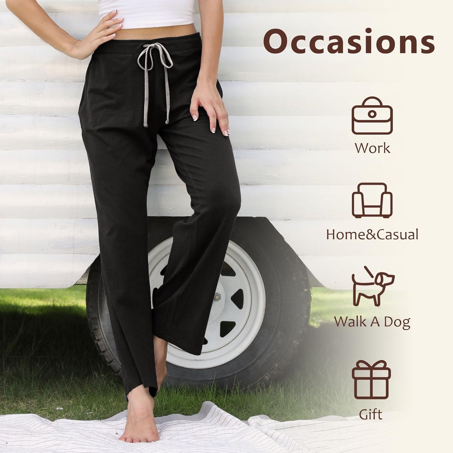 U2SKIIN Pajama Pants for Women Soft, Cotton Comfortable Womens Lounge Sleep Pj Bottoms for Women