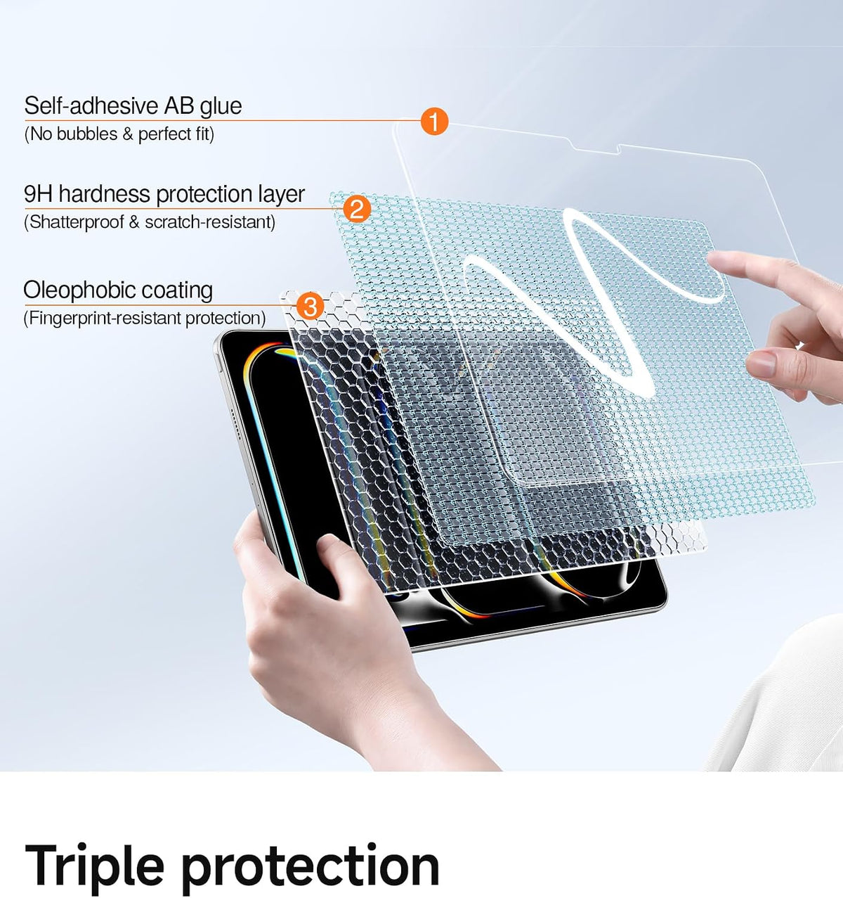 SMARTDEVIL Screen Protector for iPad Pro 11 inch (2025/2024, M5/M4) with Easy Installation Frame, 9H Clear Tempered Glass Film, Anti-Shatter, 2 Pack | Easy Installation Frame, 9H Clear Tempered Glass Film, Anti-Shatter, 2 Pack