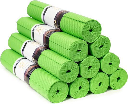 Voyage 5mm Studio Yoga Mats, 10 Pack, 72x24in