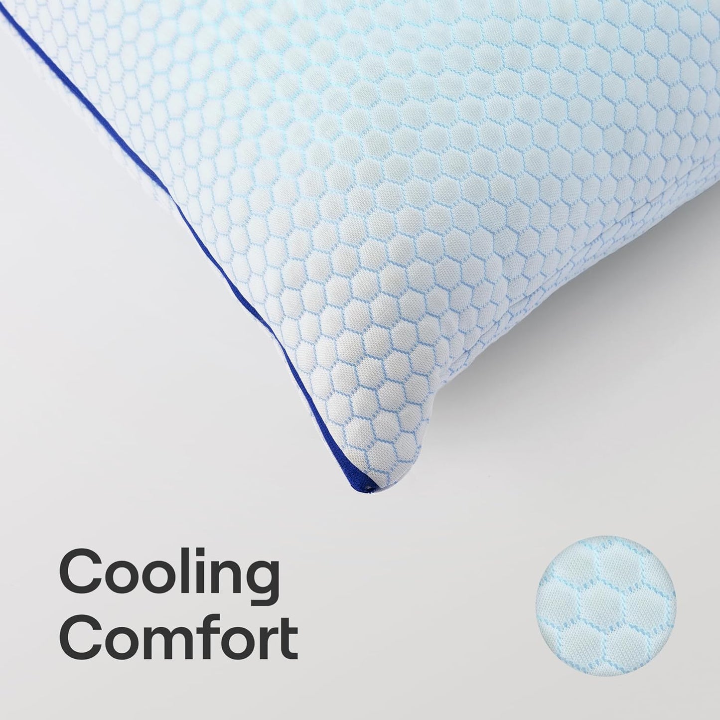 Nectar Tri-Comfort Cooling King Pillow - Adjustable Support & Firmness - Cooling Cover - Pressure Relief - Helps Reduce Neck Pain - Premium Memory Foam & Microfiber Down Alternative