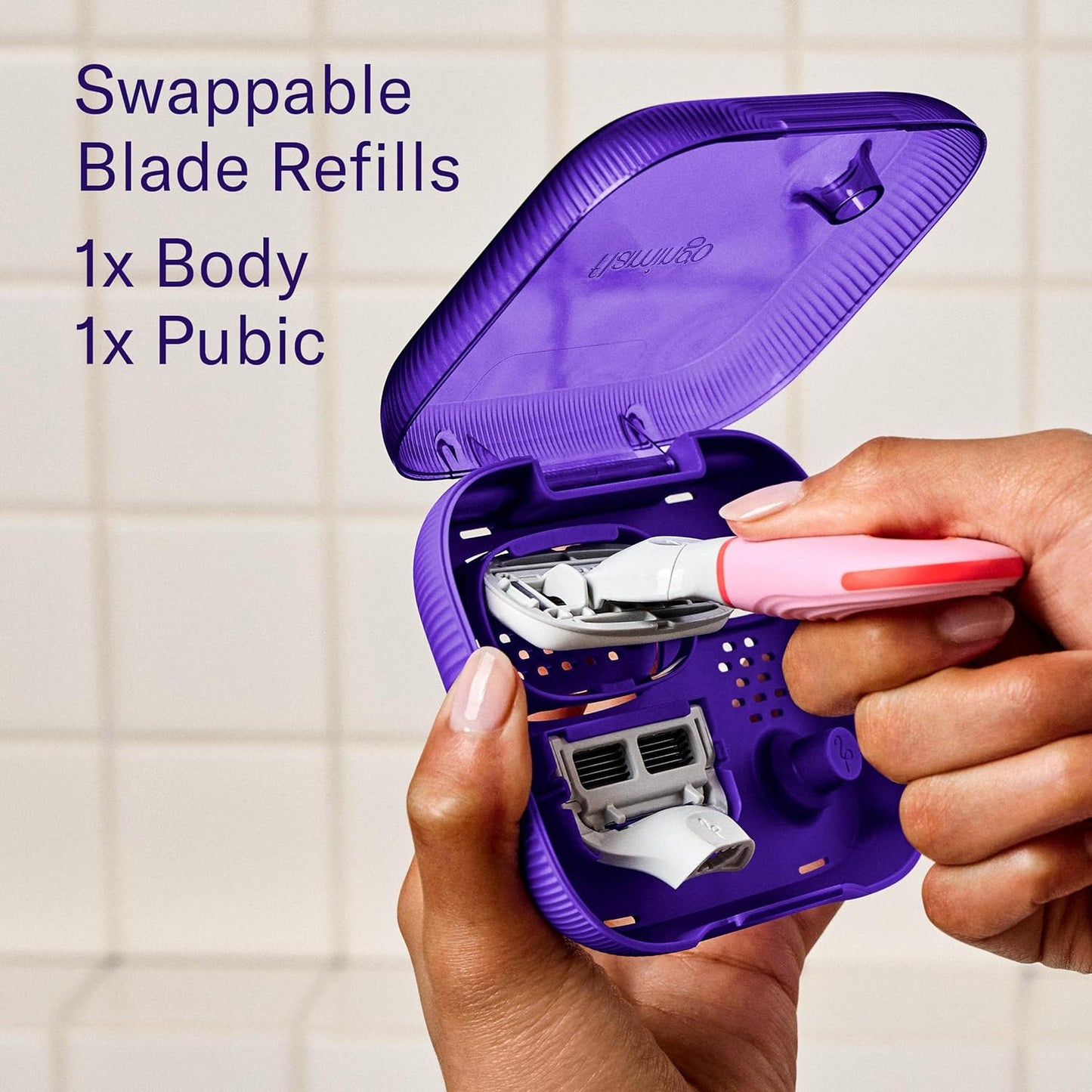 Flamingo Travel Razor Kit for Women - Body & Pubic Razor - Mini Handle, 2 Blade Refills, 2 Travel Size Foaming Shave Gels & Vented Case - TSA Approved Essentials