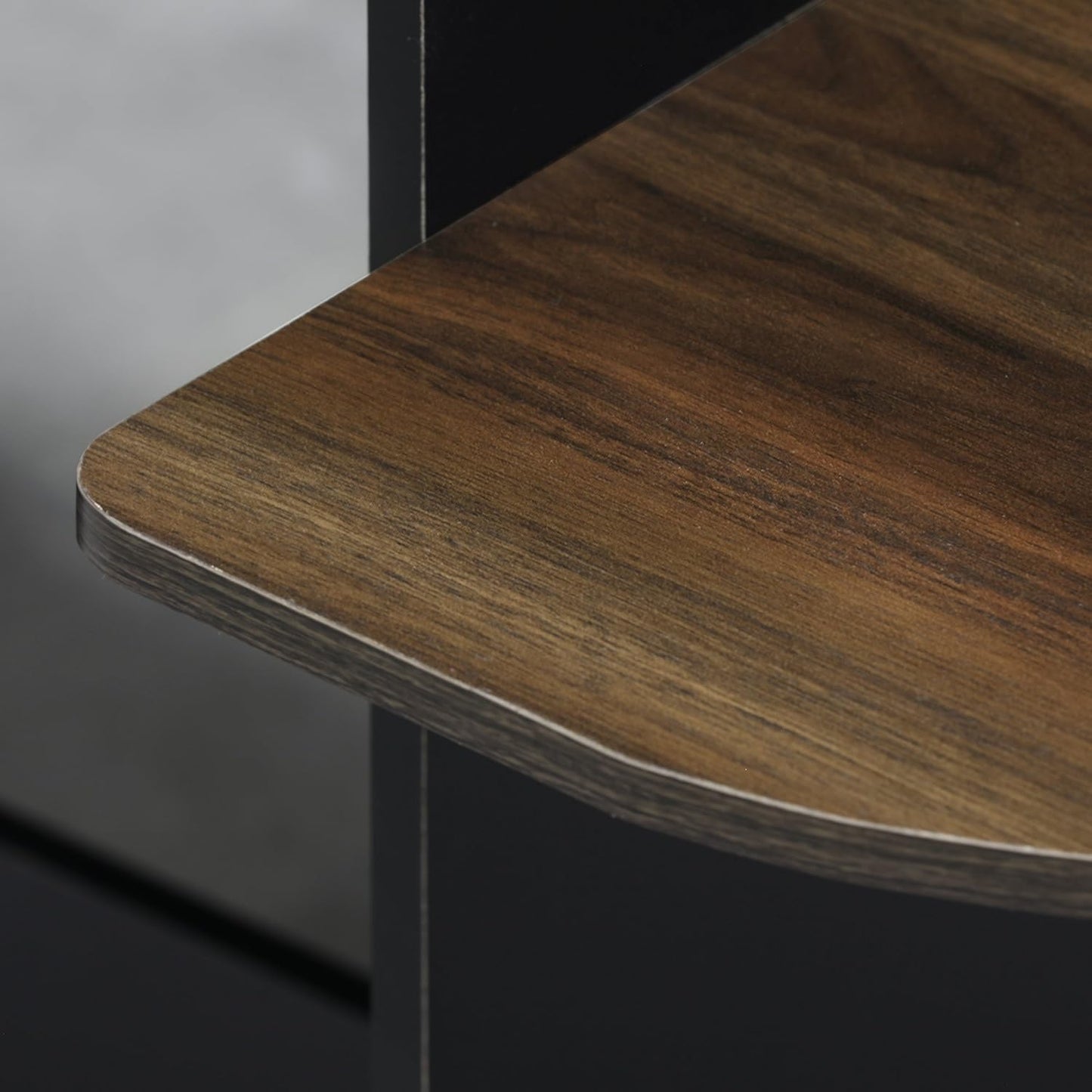 Furinno COMPACT Desk, 28.5" Wide Gaming Desk with Shelves, Computer Desk with Book Shelf, Office Desk for Home Office, Study Room, Dorm, Bedroom, Columbia Walnut