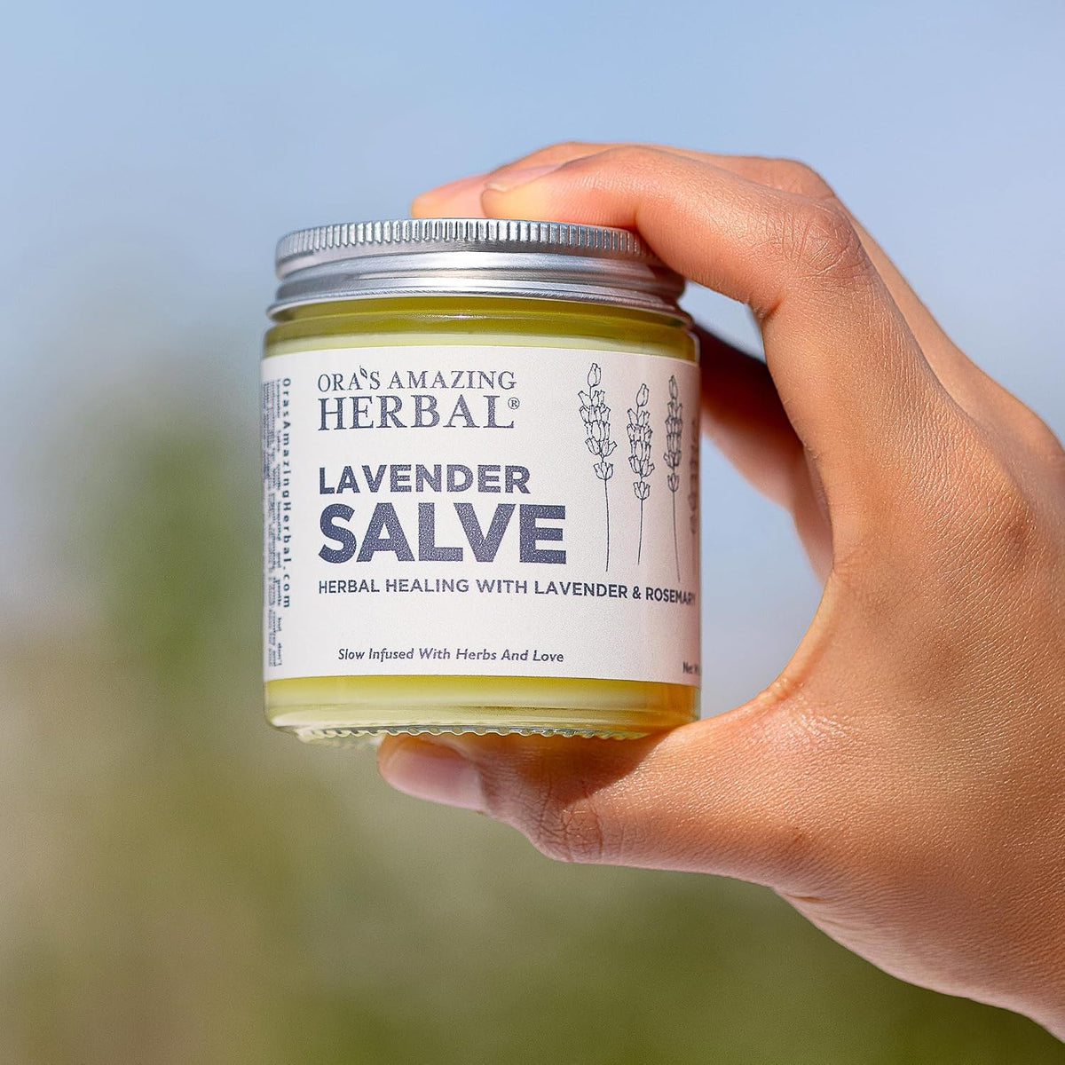 Ora's Herbal Lavender Salve, Lavender Oil Calming Massage Balm for Skin 4oz