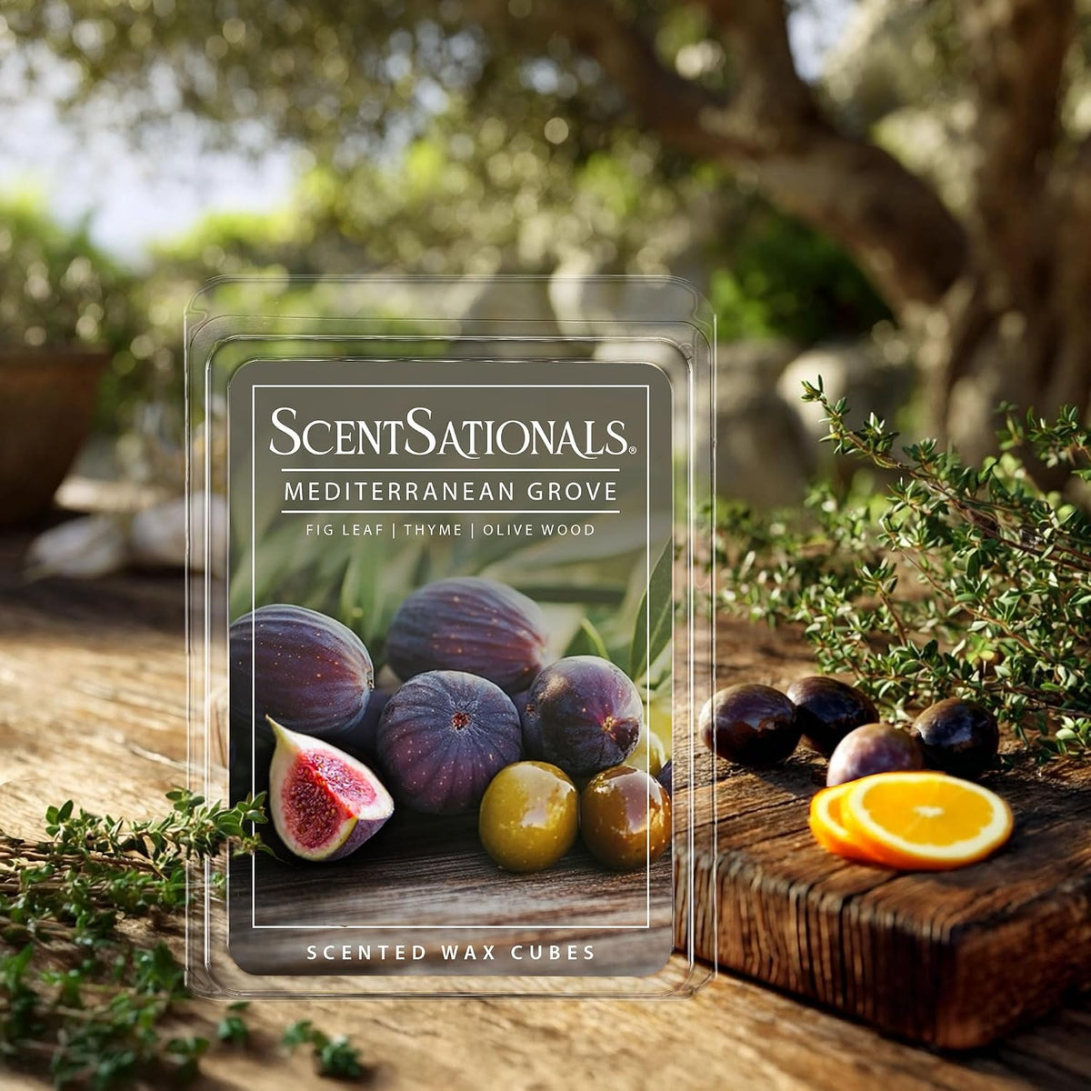 Scentsationals Mediterranean Grove, Fig Leaf Scent Wax Melts 10oz(24 Cubes)