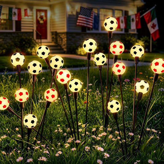 ASMAD Solar Lights Outdoor Waterproof 8 Pack, FIFA World Cup 2026 Outdoor Lights, Soccer Ball Light, World Cup Decorations for Patio Garden Outdoor Decor, Gifts for Women, Gifts for Men