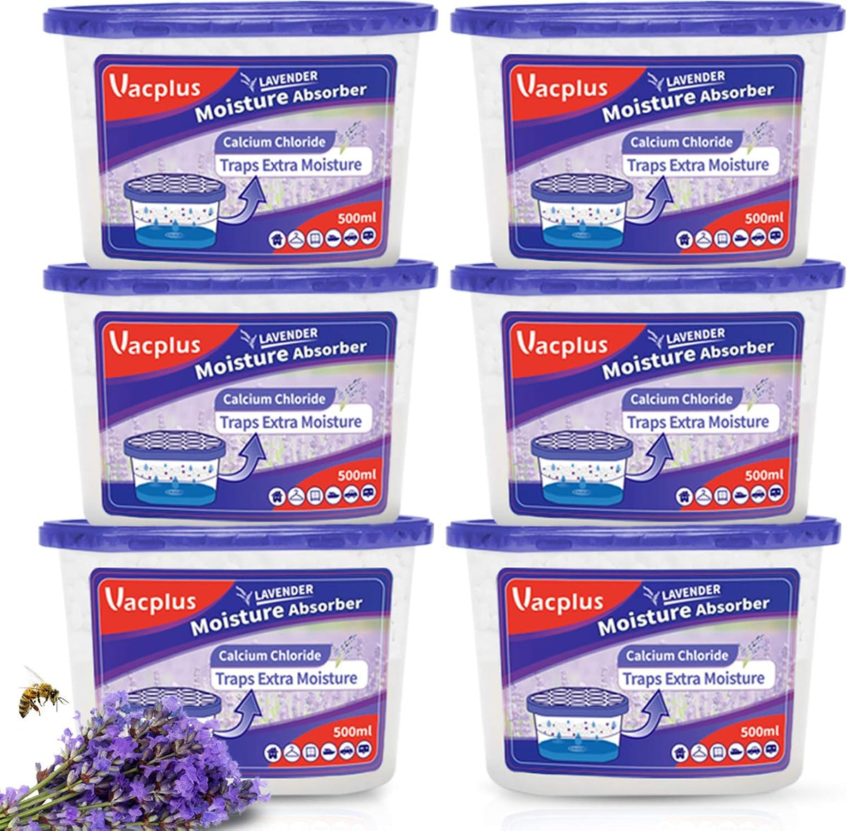 Vacplus Moisture Absorber, 10.5 OZ, Strong Absorption, Fresh Linen Scent